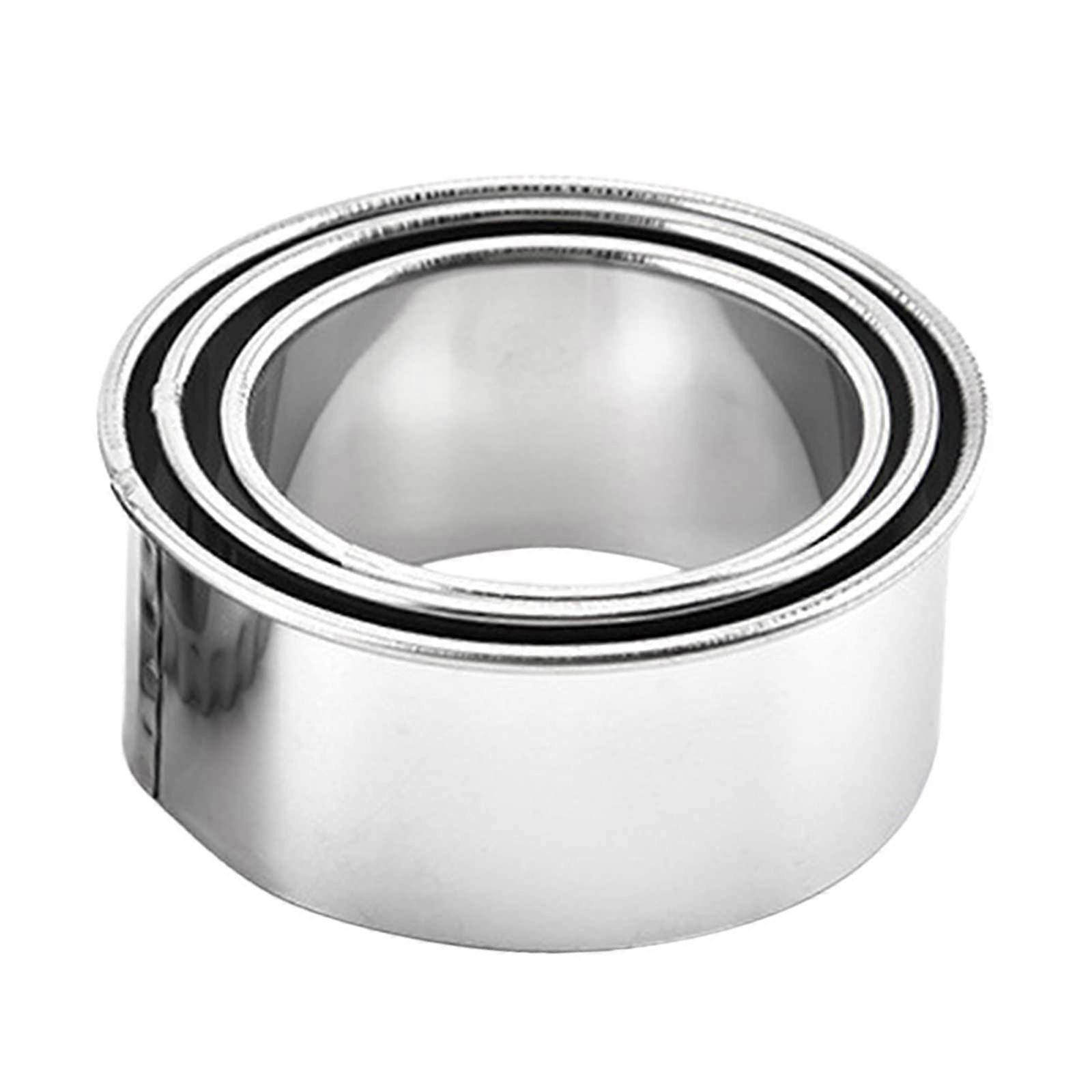 Round Cake Pan Stainless Steel 3-Piece Set Baking Molds Multicolor One Size