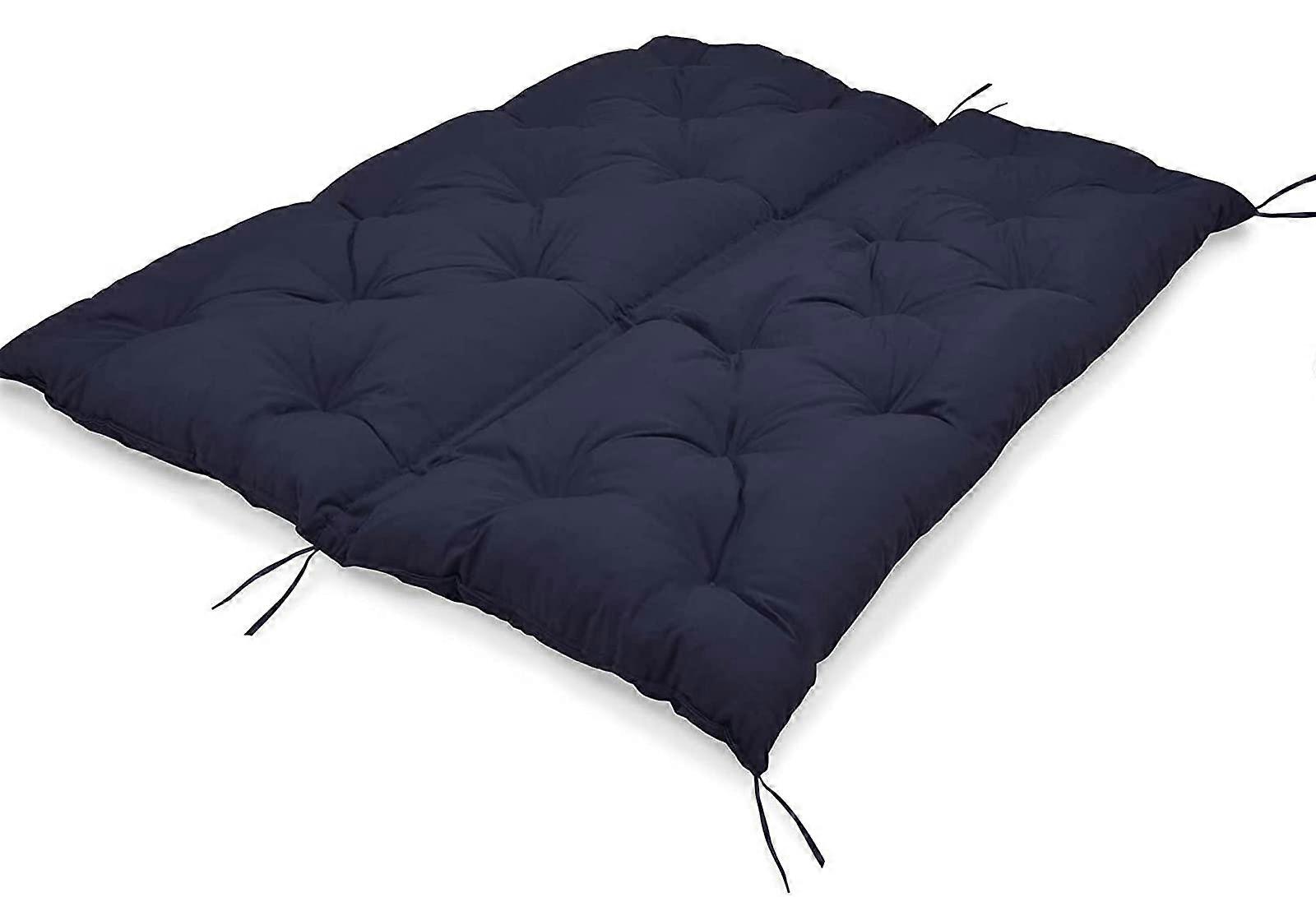 Garden swing hammock cushion, 120x100x8cm, weatherresistant Blue