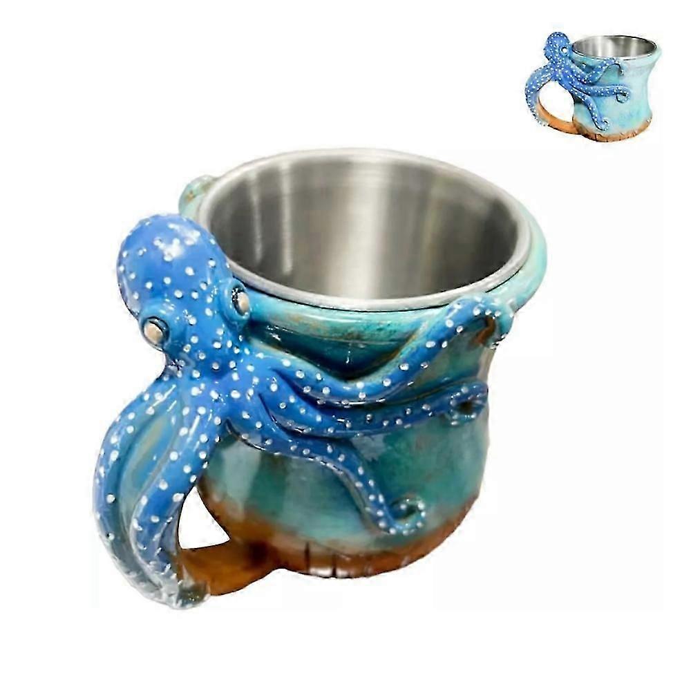 Dive Into Every Sip  Handmade Octopus Mug, 3d Octopus Coffee Mug