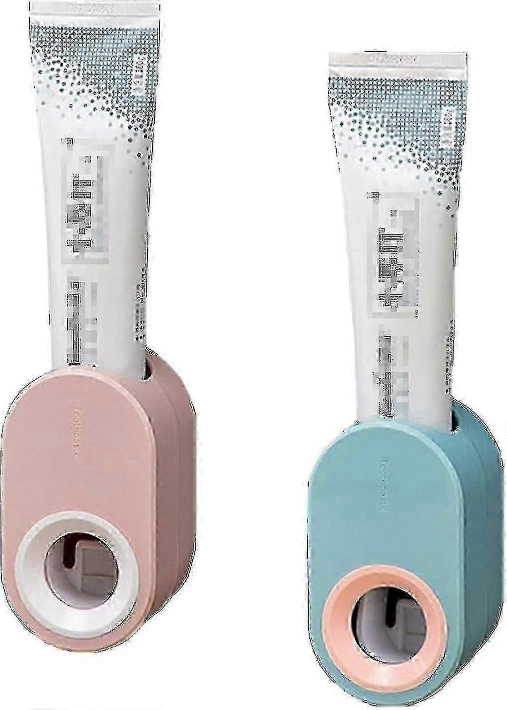 2 Pieces Automatic Wall Mounted Hands Free Toothpaste Dispenser, Automatic Toothpaste Squeezer, Multifunctional Wall Mounted Bathroom Accessory Set --