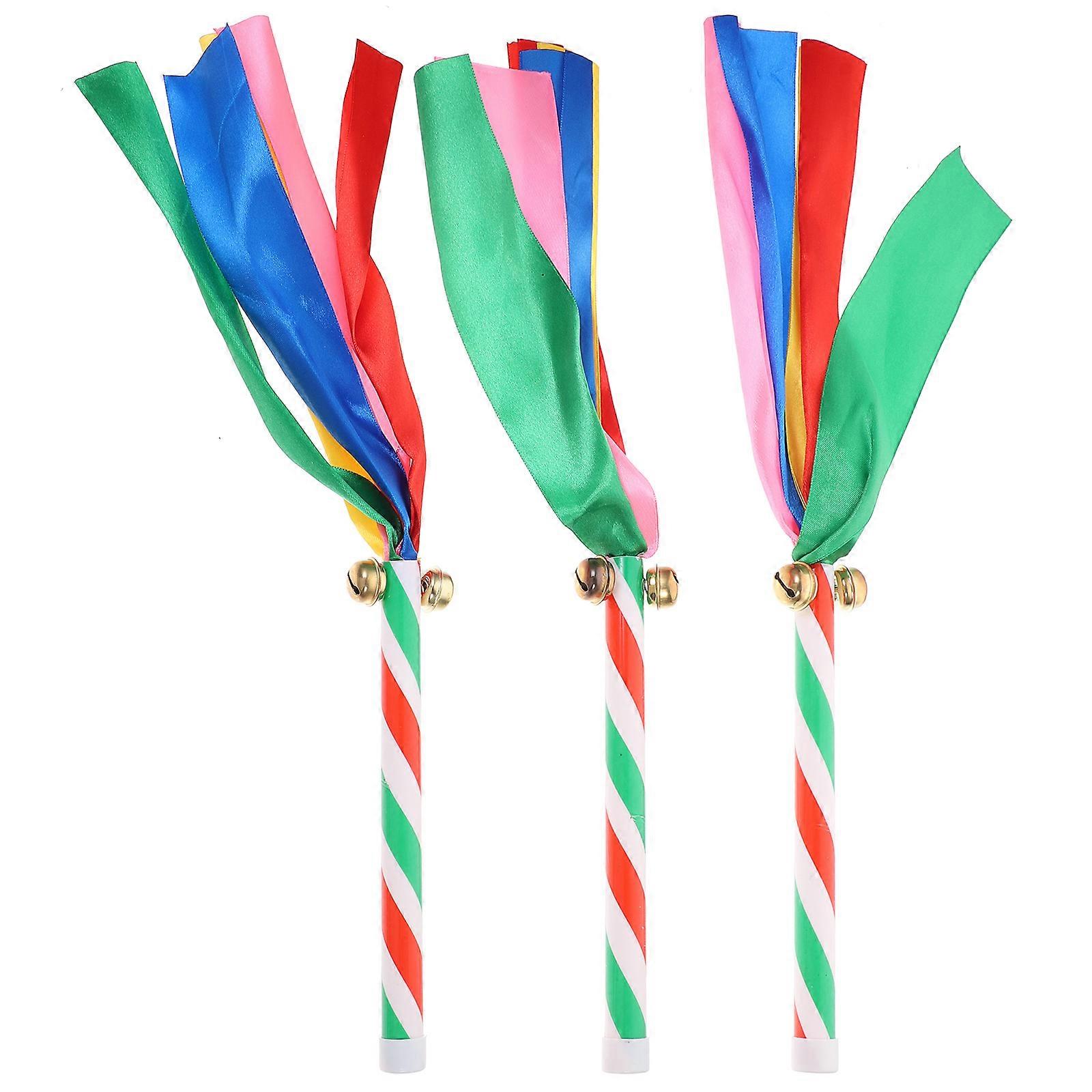 Sports Cheerleader Props Rod Shape Fabric Material Cheering Sticks For Students Festivals 3Pcs