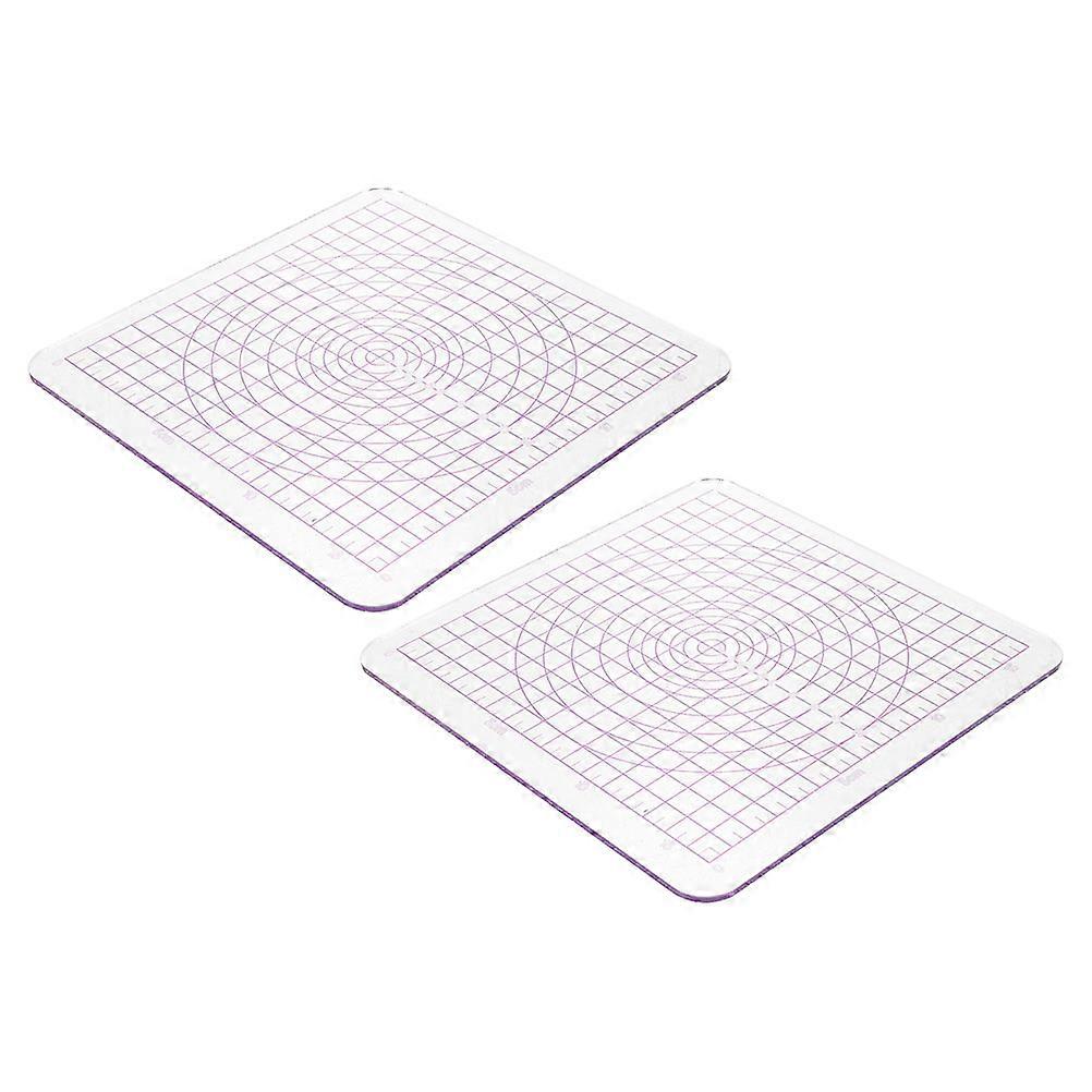Polymer Clay Tools Acrylic Sheet Square with Rounded Corners for DIY Design Easy to Clean Board 2Pcs