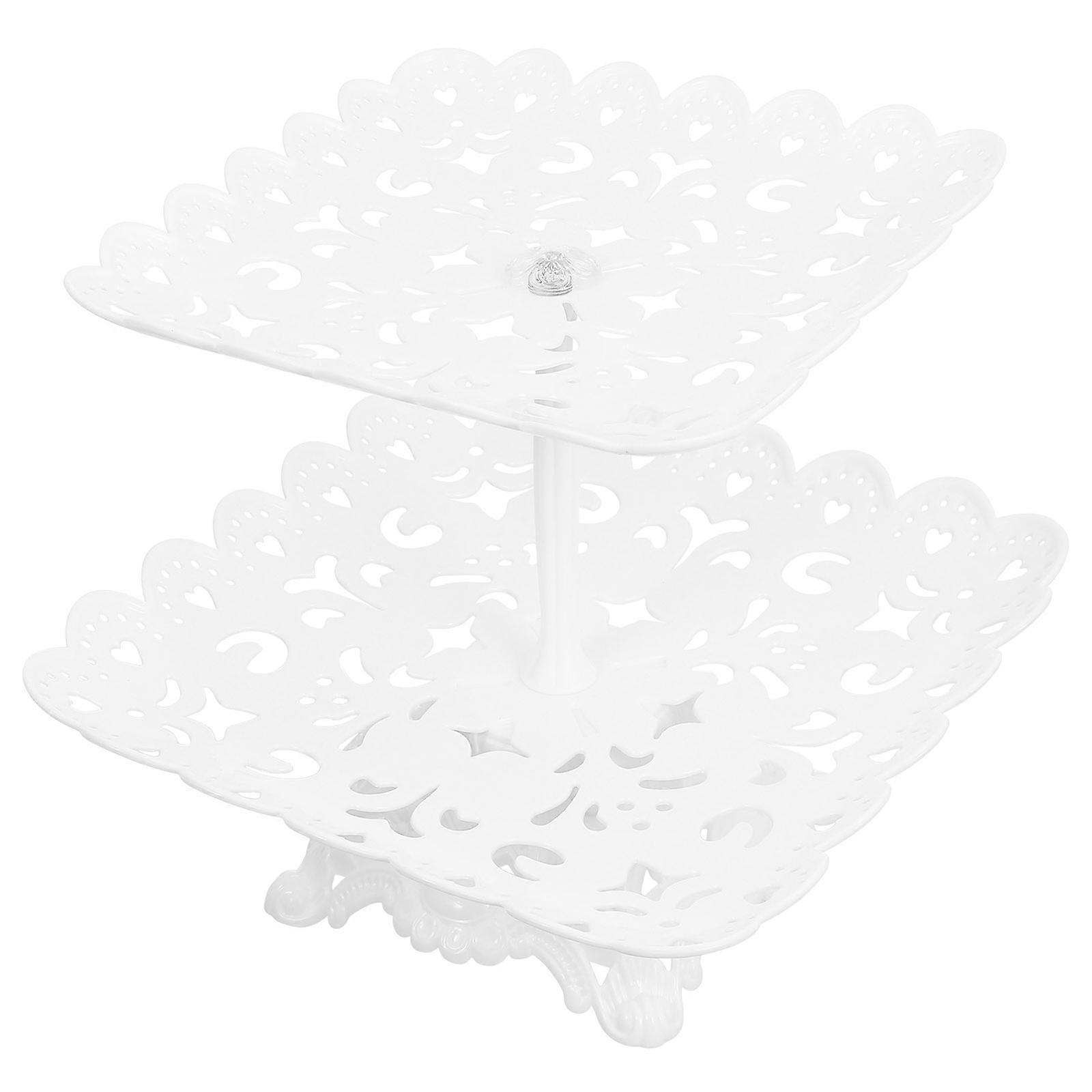 Serving Platte Dessert Display Tiered Serving Platter Thanksgiving Home Users 23.5x23.5x21CM 1Set