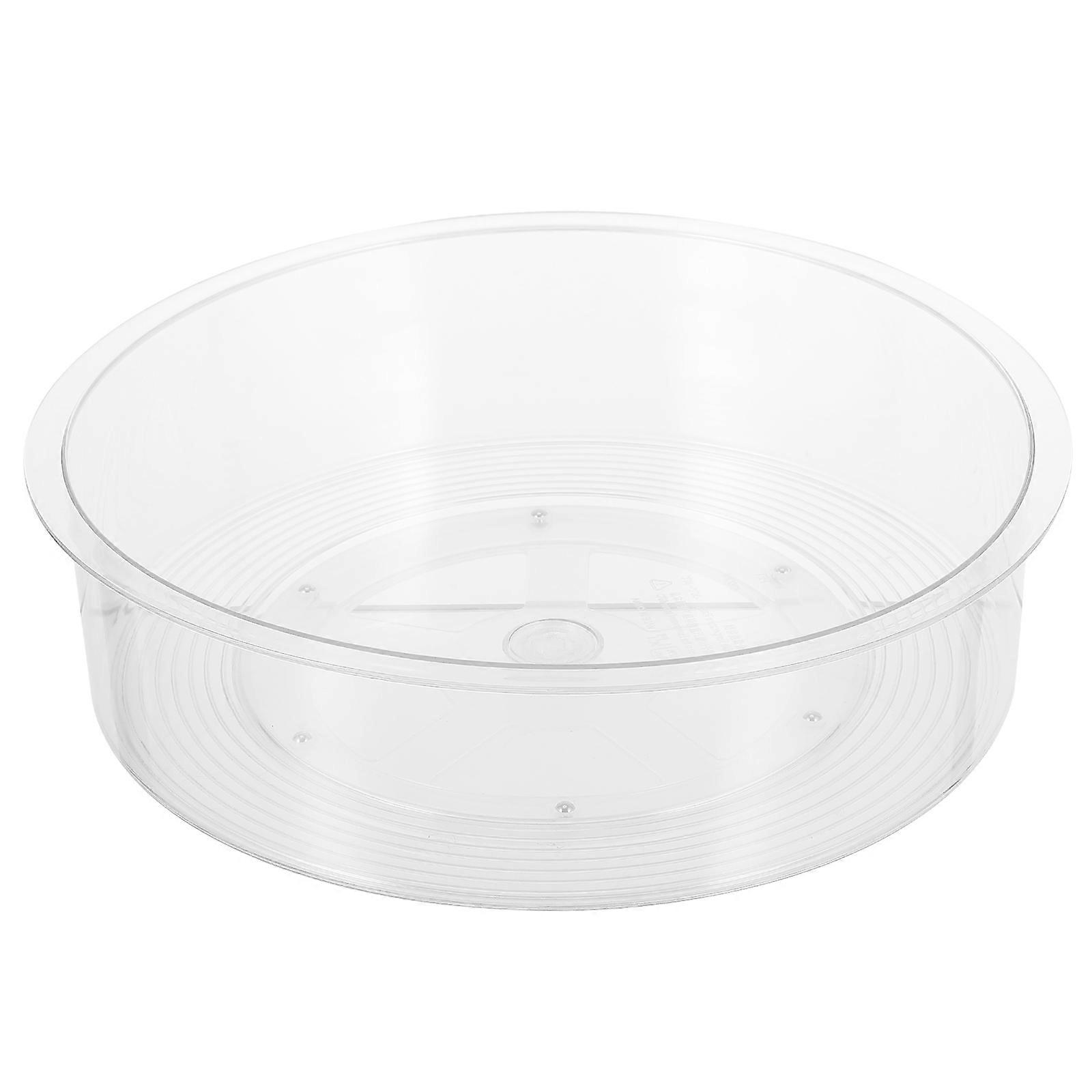 Transparent Plastic Rotatable Makeup Storage Box for Kitchen Bathroom Bedroom with 360 Degree Rotating Base