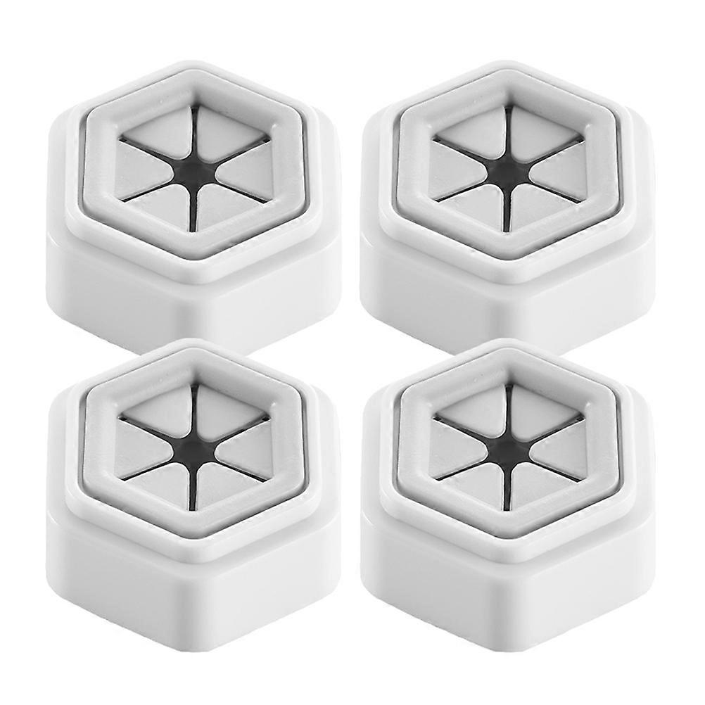 No-Drill Installation Towel Hooks Bathroom Accessories Wall Mounted Square Shape PVC Material 4Pcs