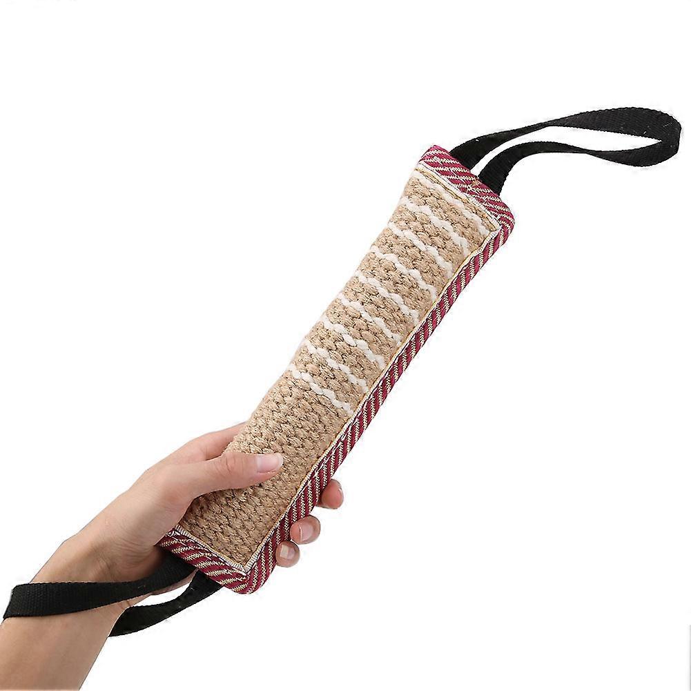 Durable Cotton Linen Dog Pulling Rod with Two Handles for Bite and Tear Training