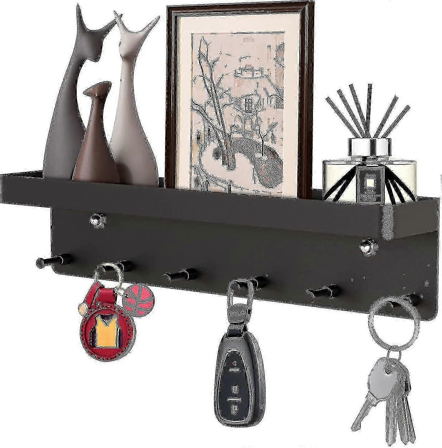 Key Rack With Shelf Self-adhesive Key Holder Without Drilling Modern Key Hanger Key Stor-7