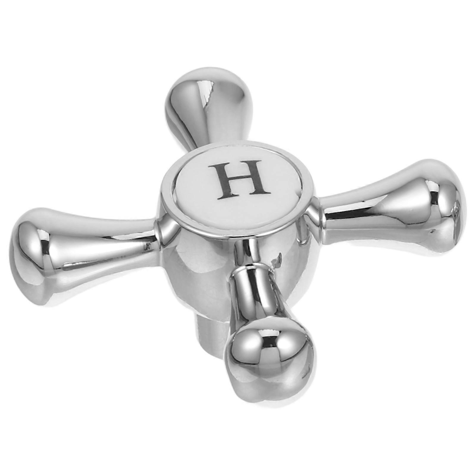 Outdoor Faucet Handle Replacement Part Zinc Alloy Cross Shape Water Flow Control 1Set