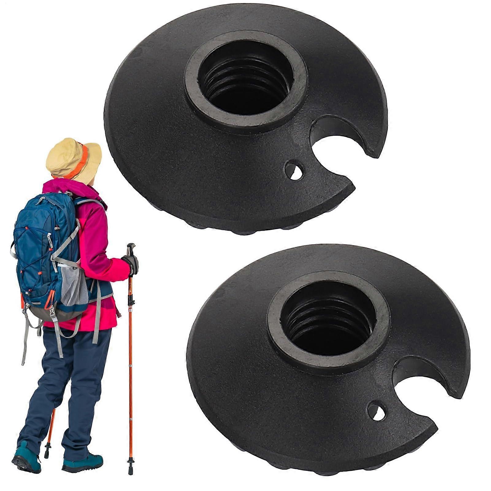 Mud Baskets for Hiking Poles Set of 2 with Removable Tip Protectors for Trekking Pole Replacement on Snow and Earth