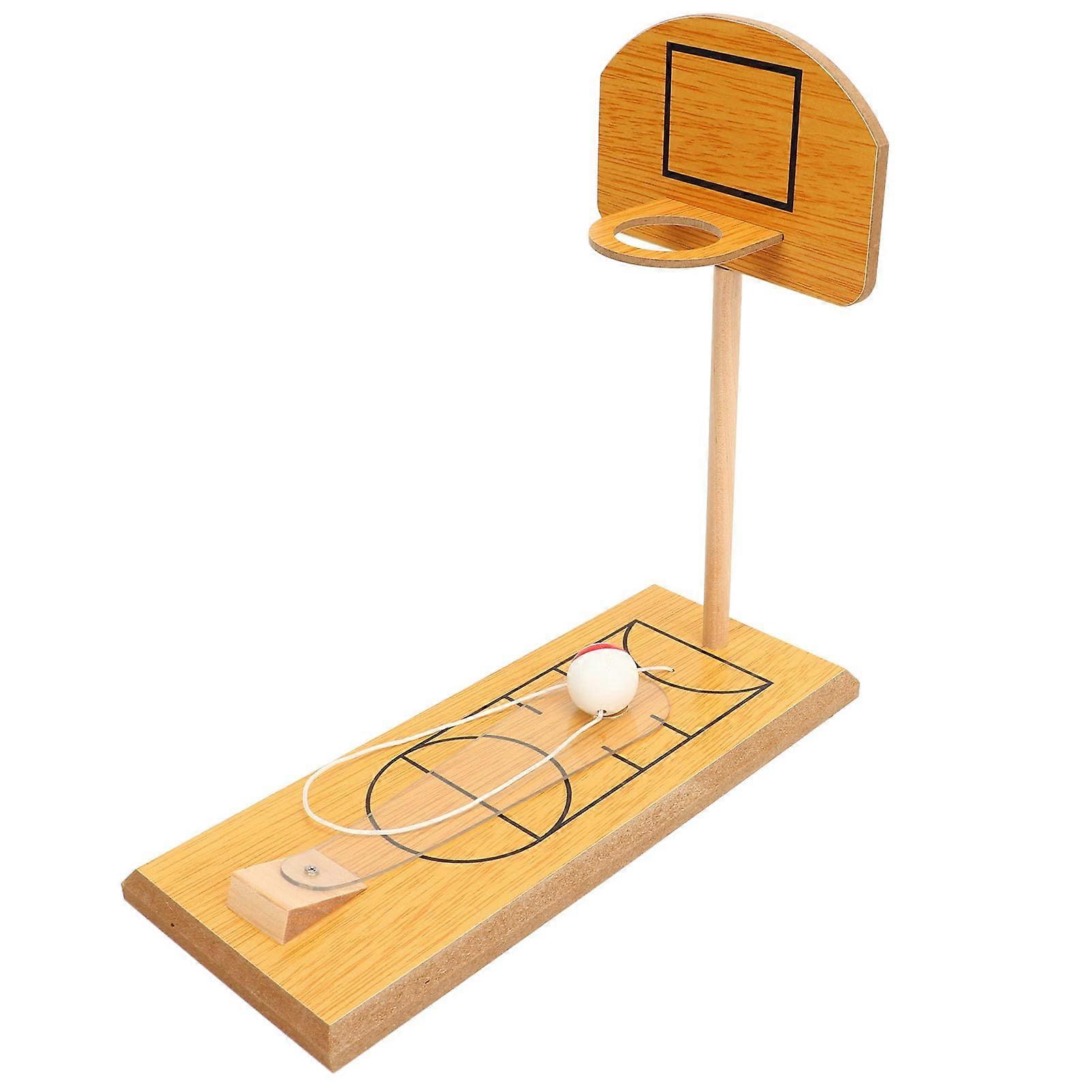 Wooden Desktop Basketball Game Toy for Kids and Parents - Interactive Finger Game for Ages 3 and Up