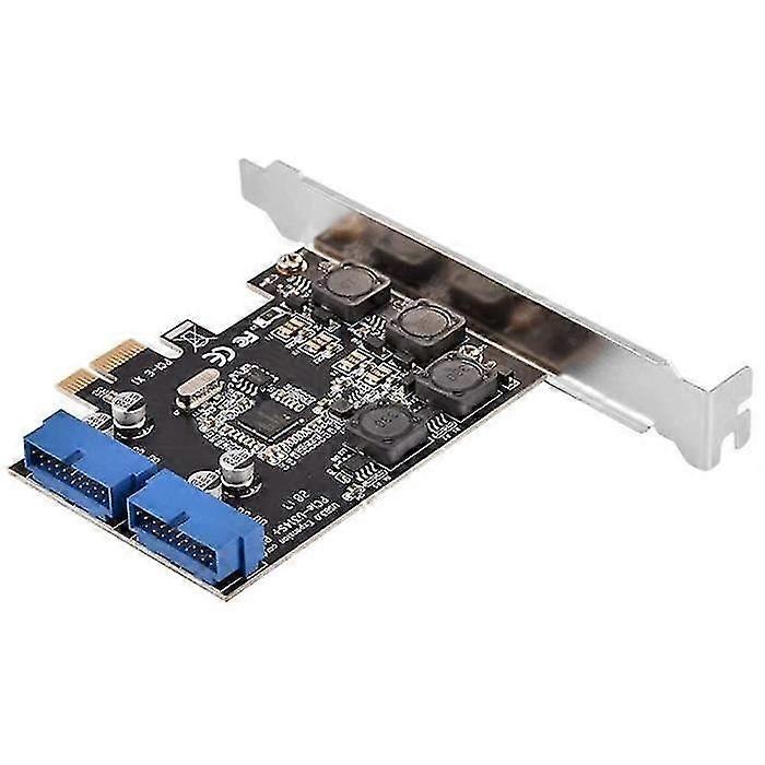 2-Port PCI-E to USB 3.0 Express Card Adapter, Internal 2-Port 19Pin USB 3.0 PCI-Express Card for Various Devices