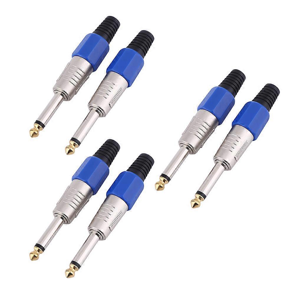 6.35mm Mono o Jack Connector for Microphone, 6.35mm Cable, 3 Pairs