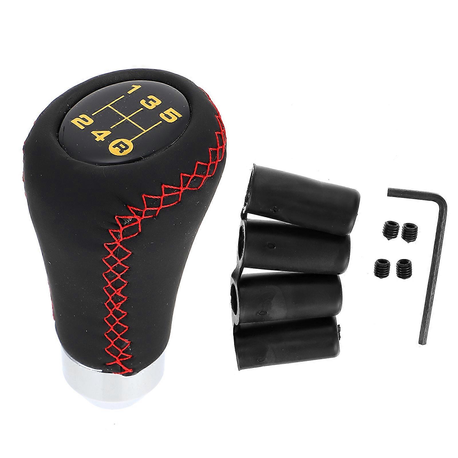 Red Aluminum Alloy Gear Shifting Knob with for Car Use 5-Level Manual