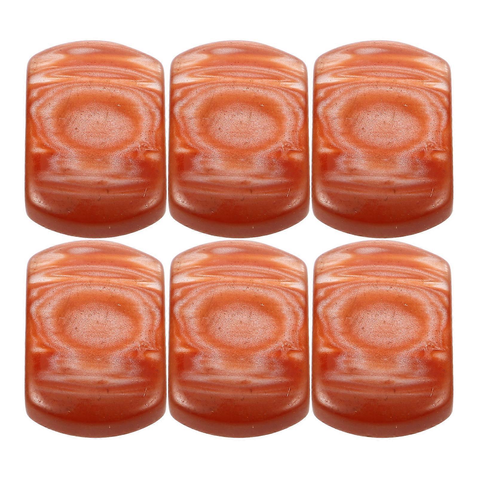 Tuning Peg Button Acoustic Guitar Tuner Tuning Key Button Cap Machine Heads Guitar Supply Red Square 6Pcs
