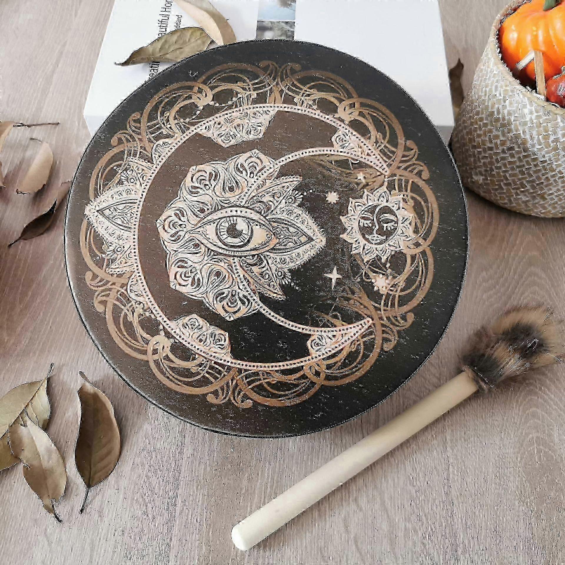 2024 Nova Árvore Da Vida Xamã Drum - Handmade Siberian Shamanic Drum com Spirit Music Symbol Para Home Decor