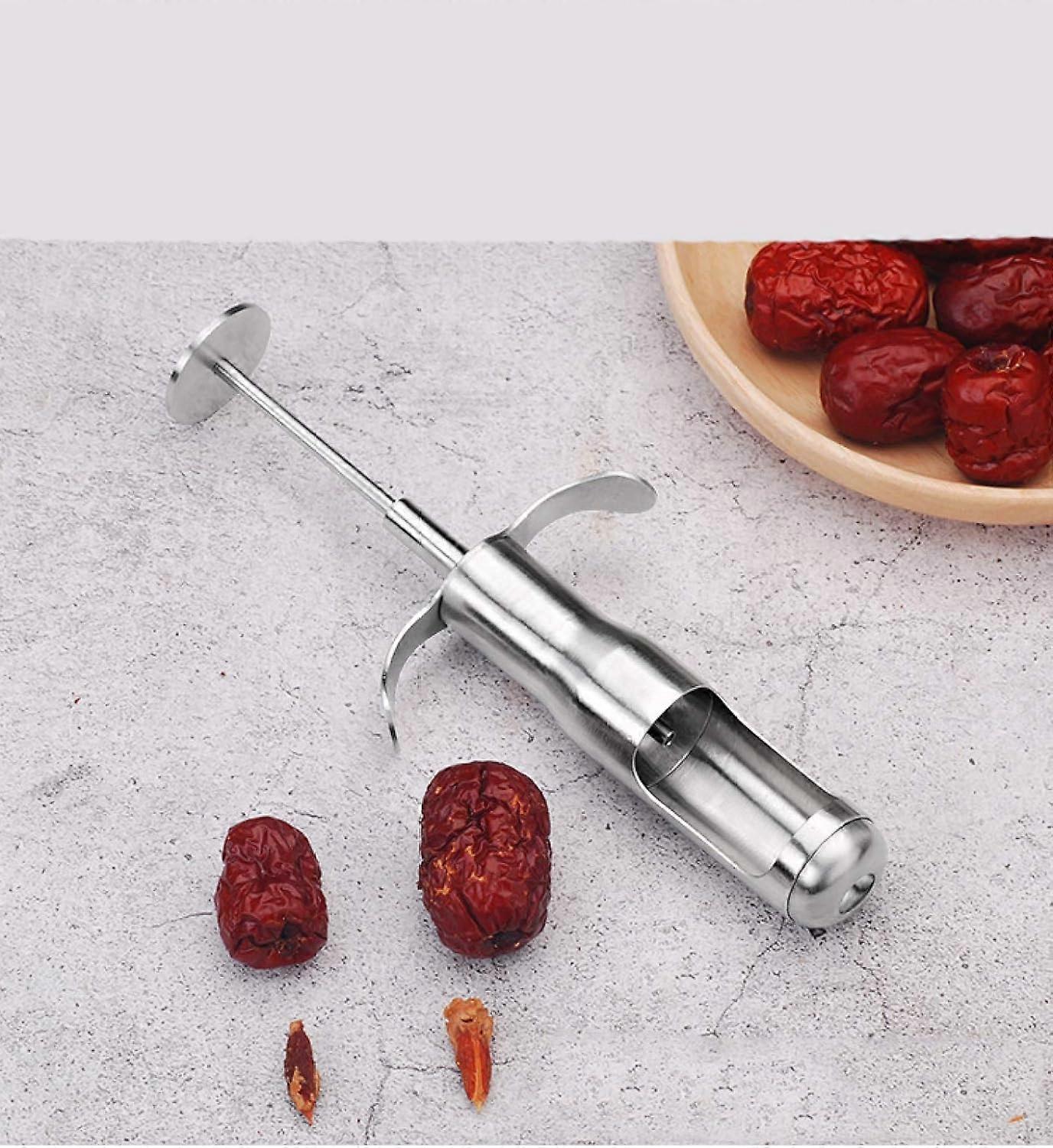Date corer 304 stainless steel push-type red date shelling tool household red date core artifact