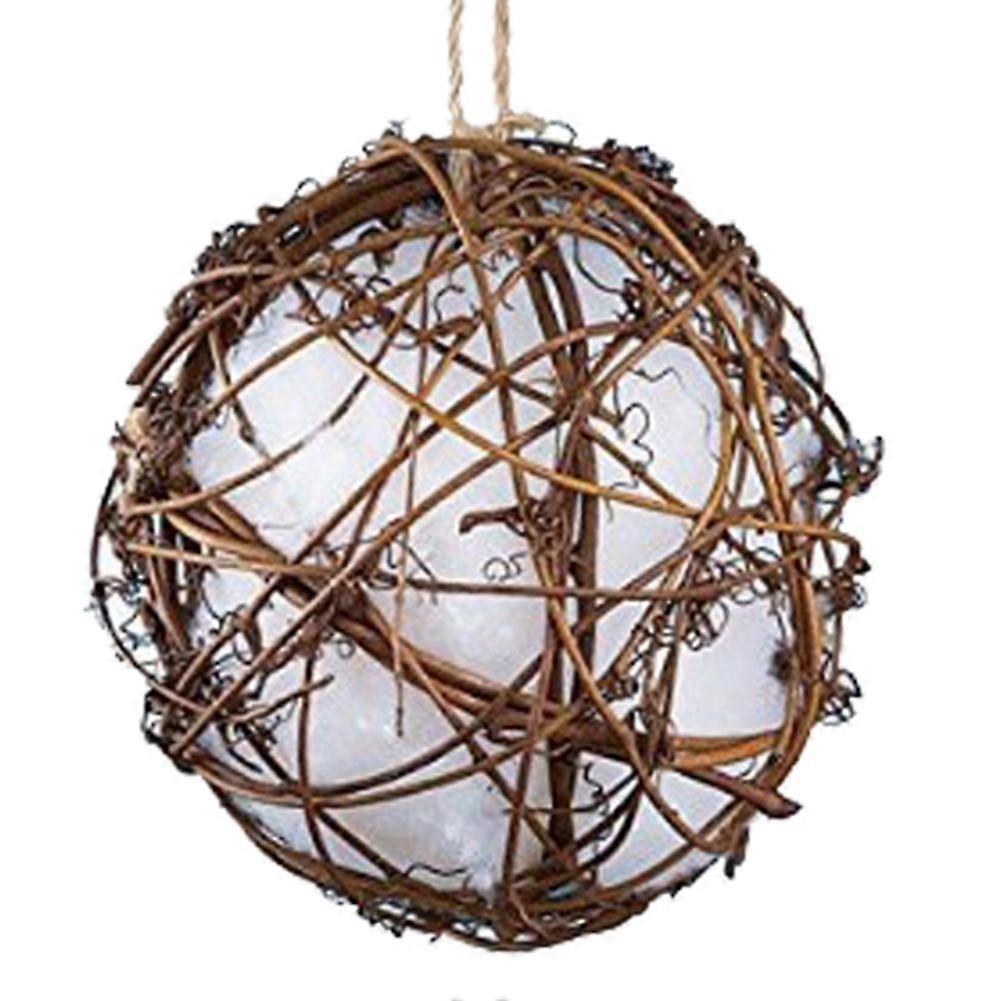 Bamboo Weaving Pet Bird Toy Chewing Climbing Toy Biting Ball Accessories (8cm)
