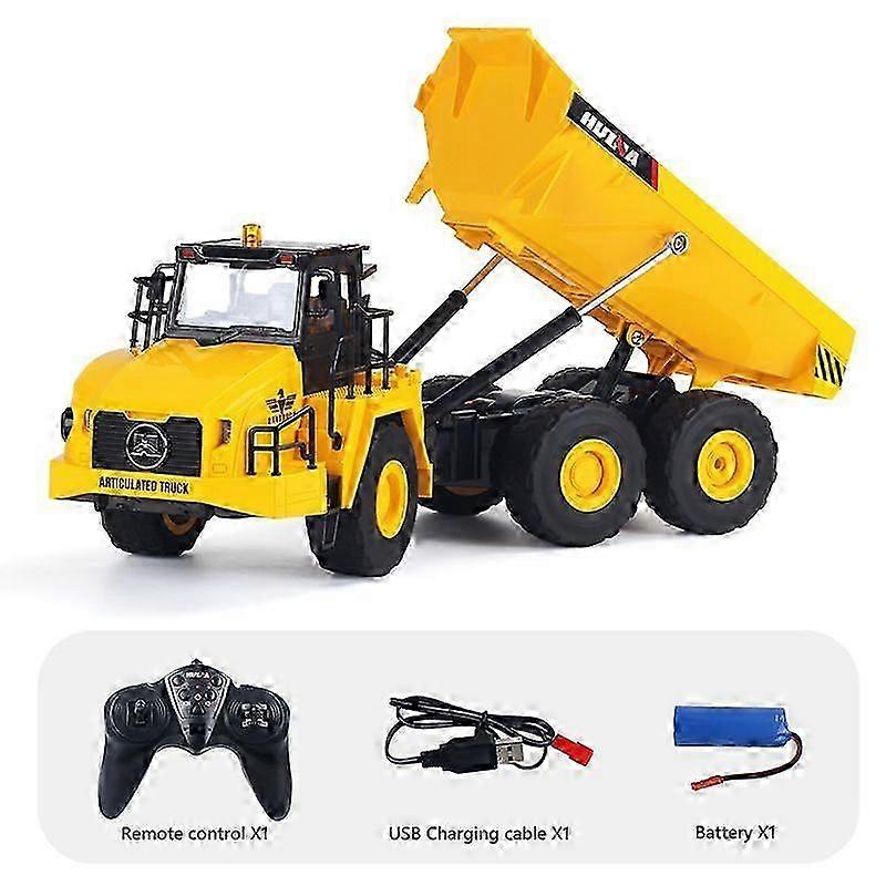 1:16 HUINA RC Remote Control Truck Dumper Excavator Caterpillar 1553 Radio Controlled Car Electric Vehicle Tractor Toys For Boys