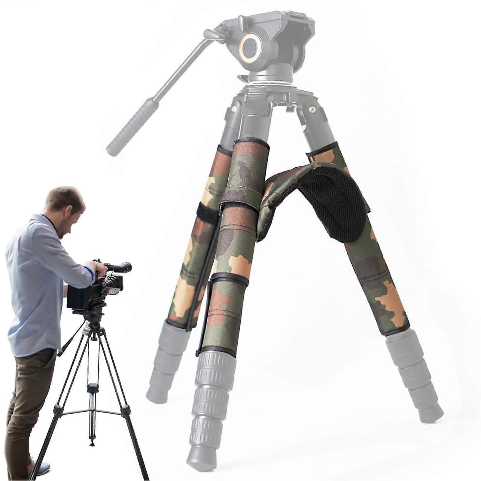 Tripod Leg Protector Cover with Non‑Slip Shoulder Pad, Durable T‑Cap for Photography Stands