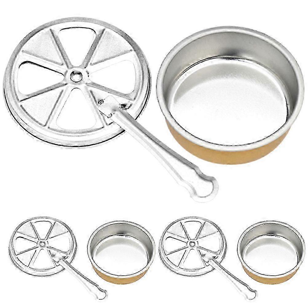 3 Sets Alcohol Cup with Cover Metal Hot Pot Alcohol Burner and Furnace Box