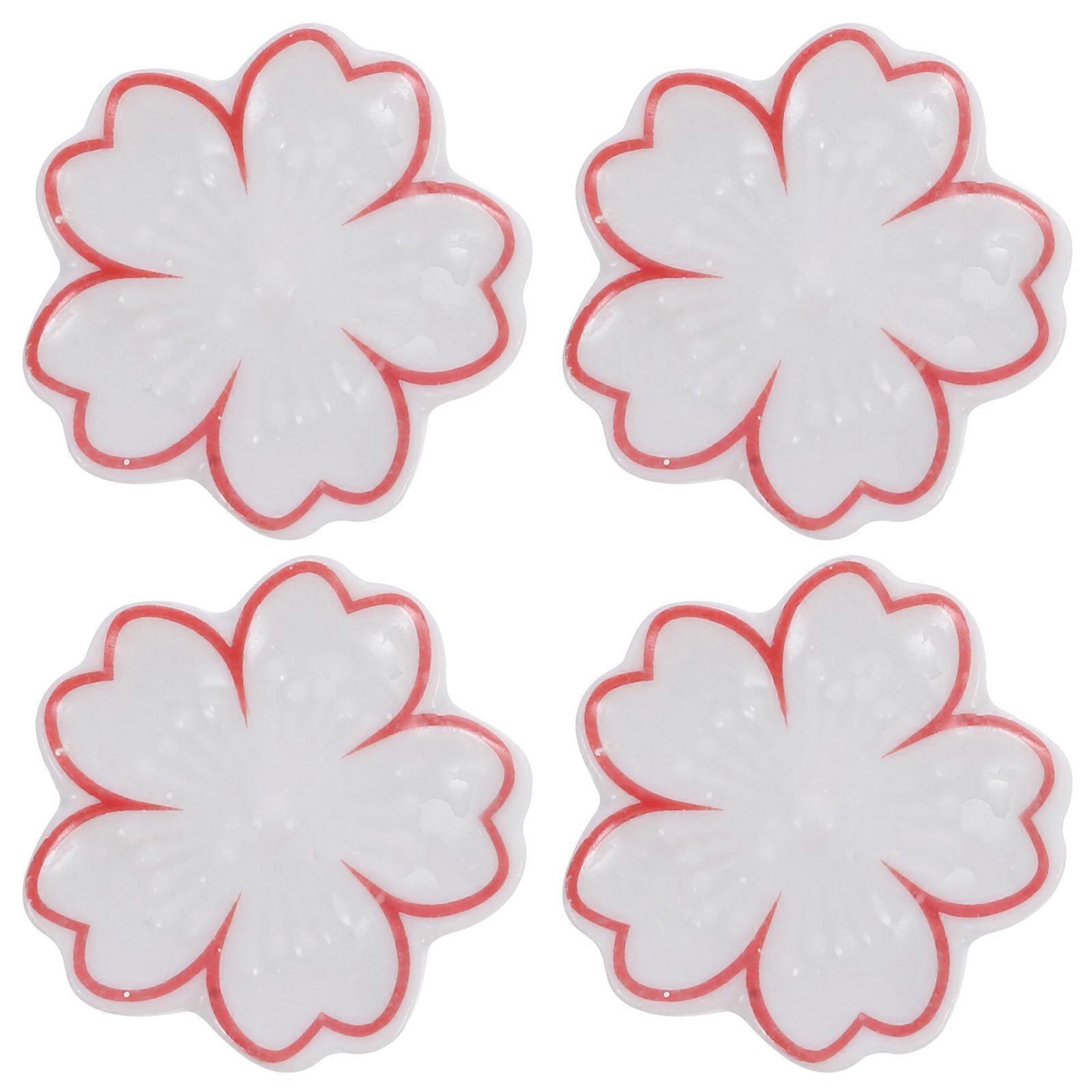 White Ceramic Kitchen Decor Items Chopstick Holder 4Pcs