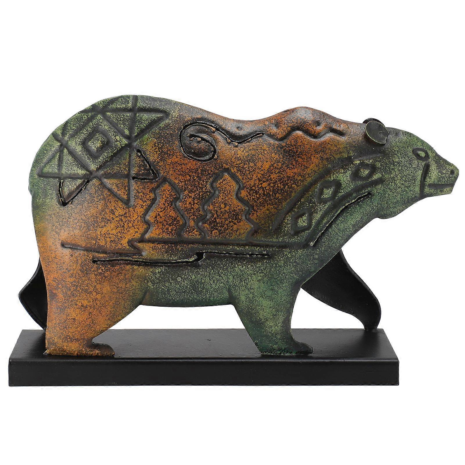 2025 Latest Model  Metal Bear Statue Innovative Exquisite Hand Painted Bear