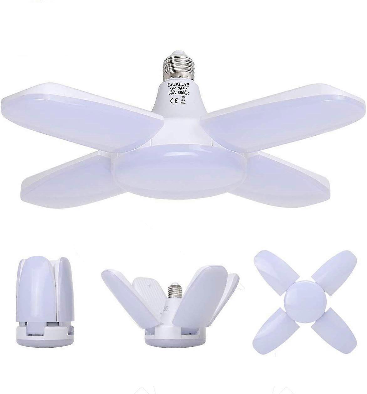 LED Garage Lighting, E27 Adjustable 60W 6800LM, Cool White 6500K (Pack of 1)