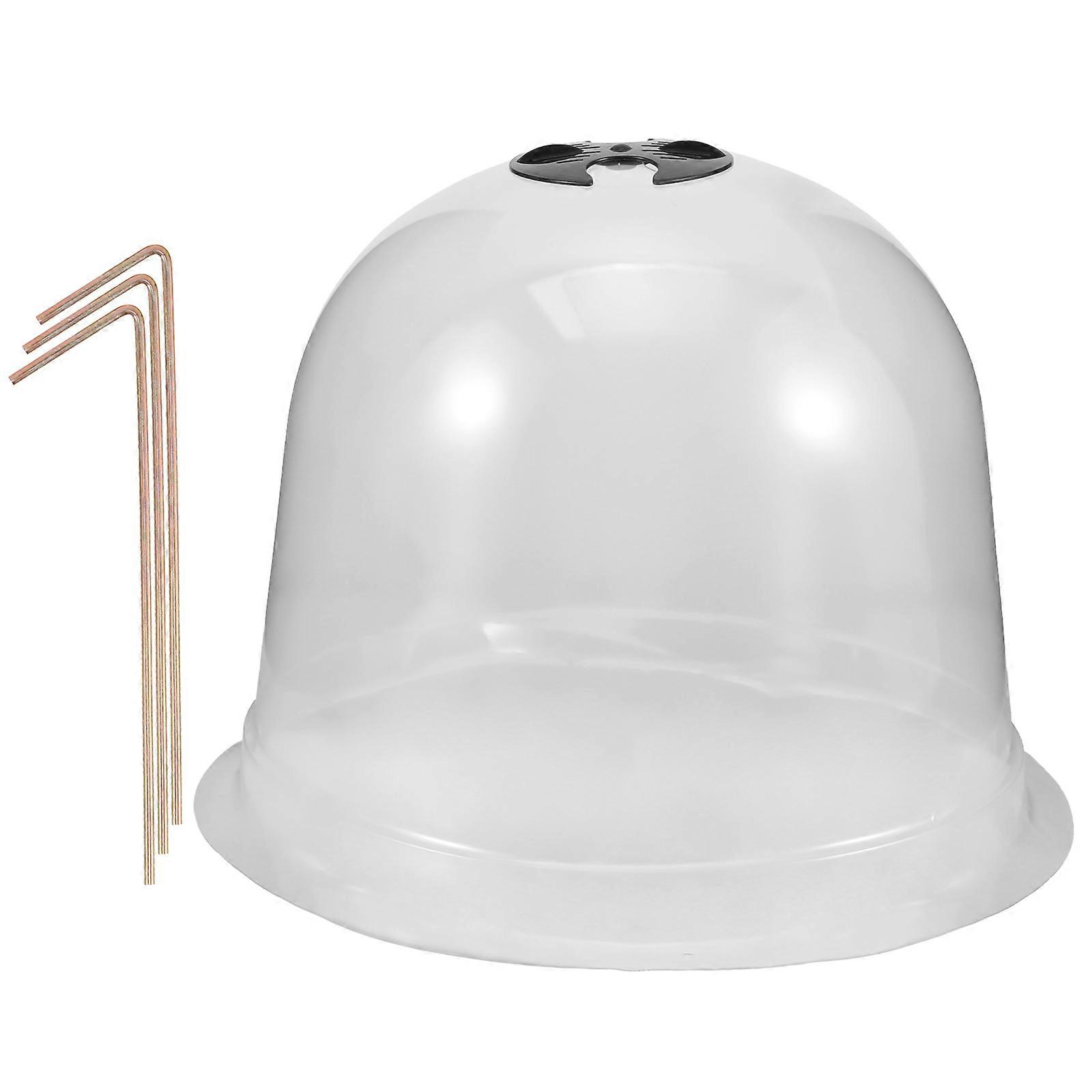Transparent Garden Cloche Humidity Dome with Air Vent – Durable Reusable Plastic Plant Cover for Seedlings and Frost Protection – Ideal for Home and