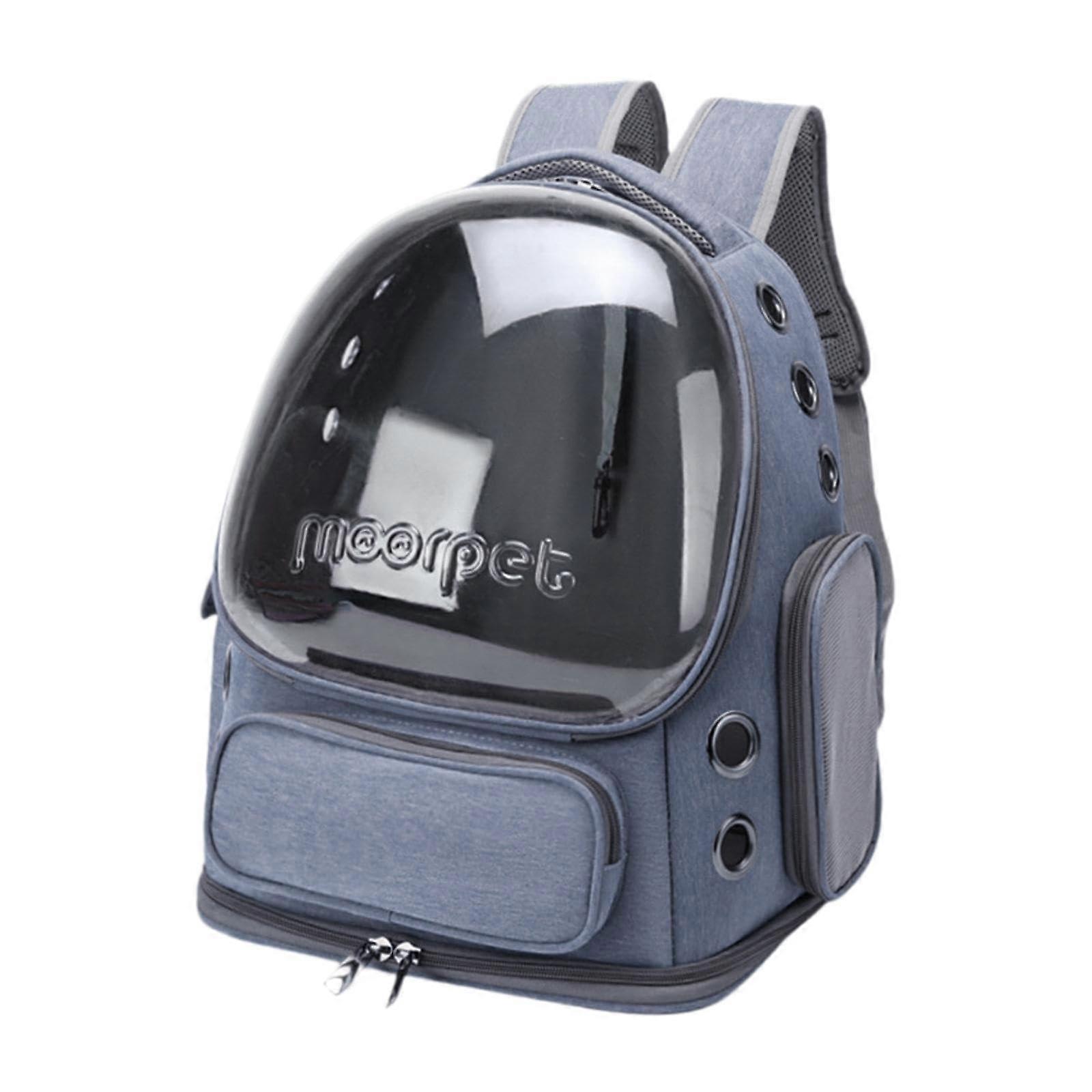 Cat backpack, space capsule bag, large space, pet travel carrier, pet backpack, cat bubble for hiking and traveling, blue