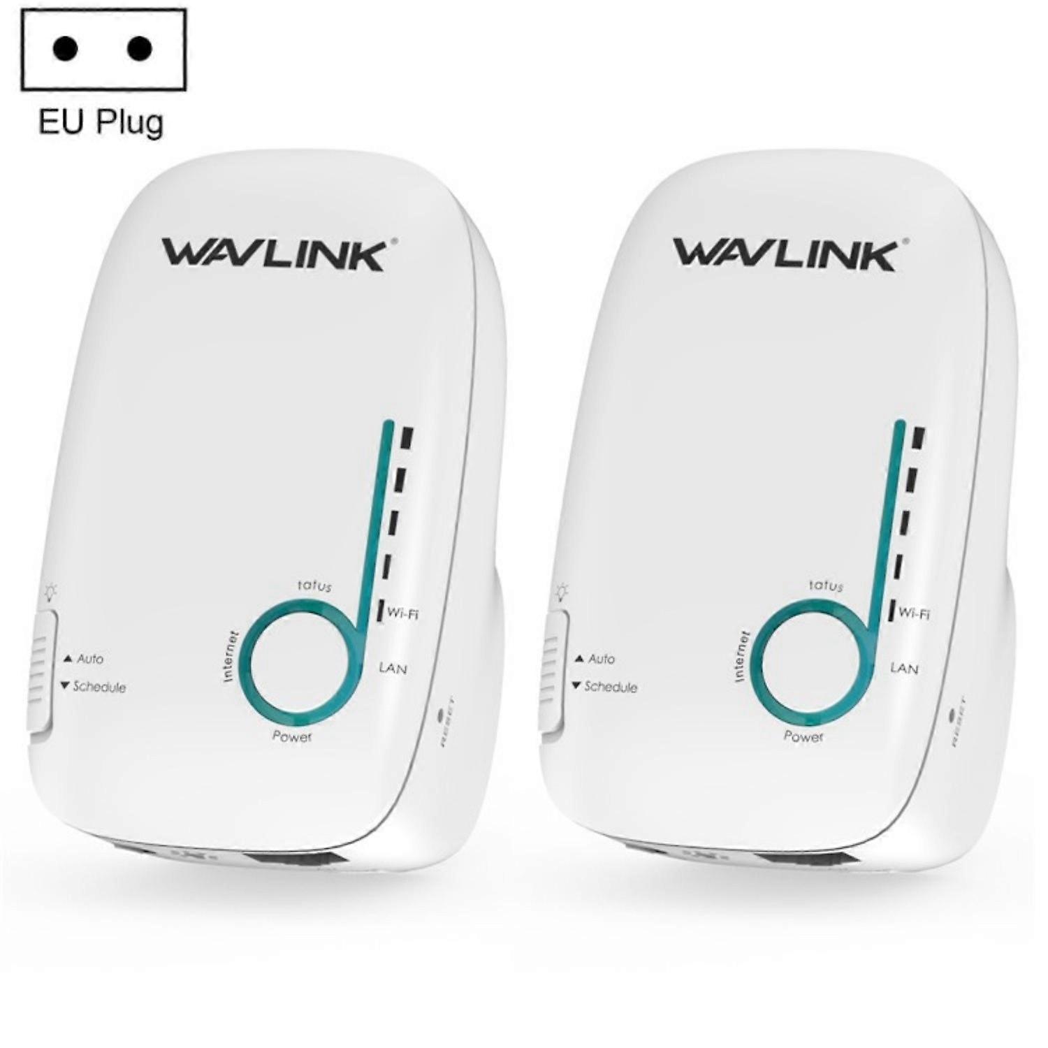 2PCS White AC1200 Dual Band Wireless Repeater EU Plug