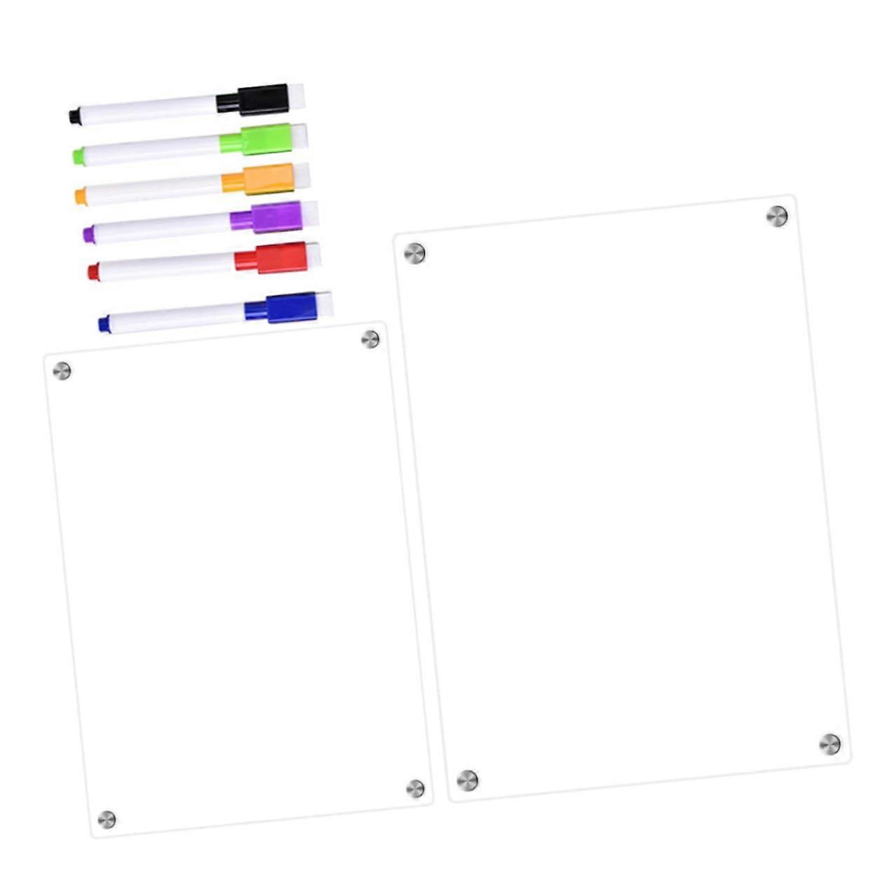 Dry Erase Weekly Task List Board for Refrigerator, Acrylic Planner Organizer, Magnetic, 1 Set, 12x16 Inches