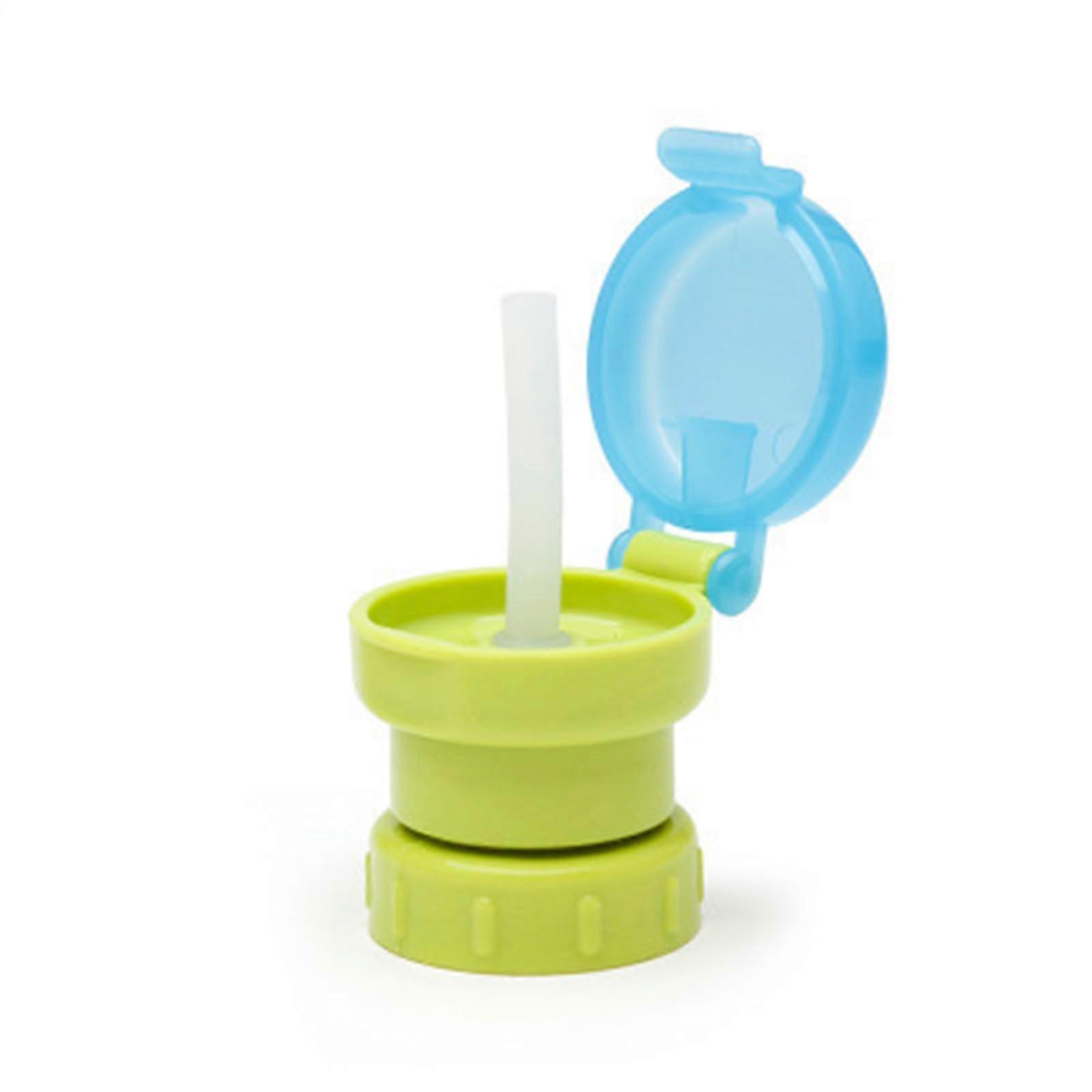 Trinkflaschenverschluss Mit Strohhalm, Auslaufsichere Wasserflasche Für Kinder, Tragbare Saftflasche Mit Schnabel, Grüne Twist-Abdeckkappe