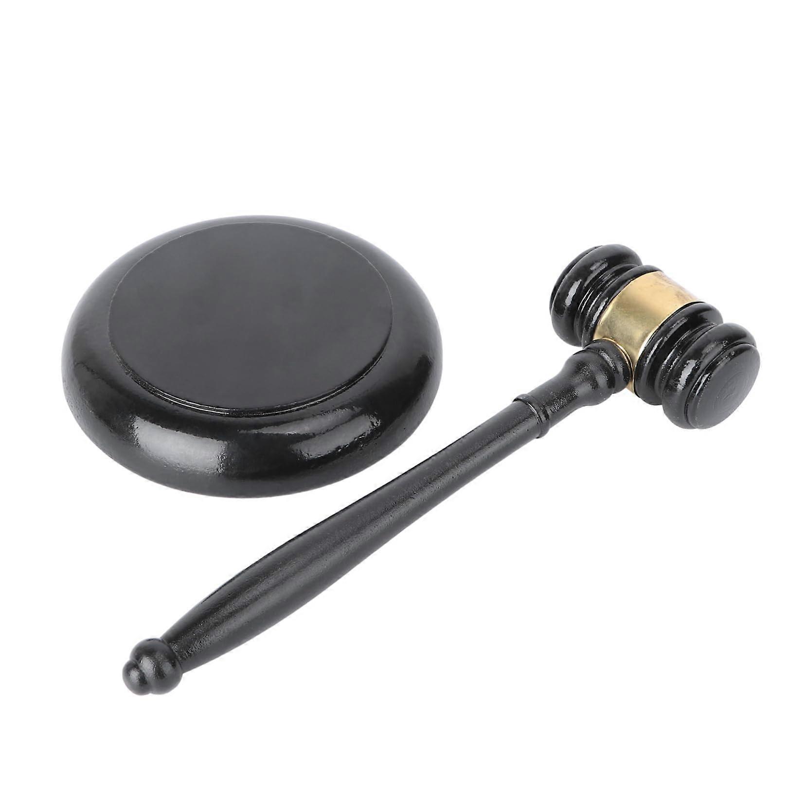 1 Wooden Judge Gavel with Base Auctioneer Hammer for Lawyers and Jurists Durable and Safe Clear for Role Play and Auctions