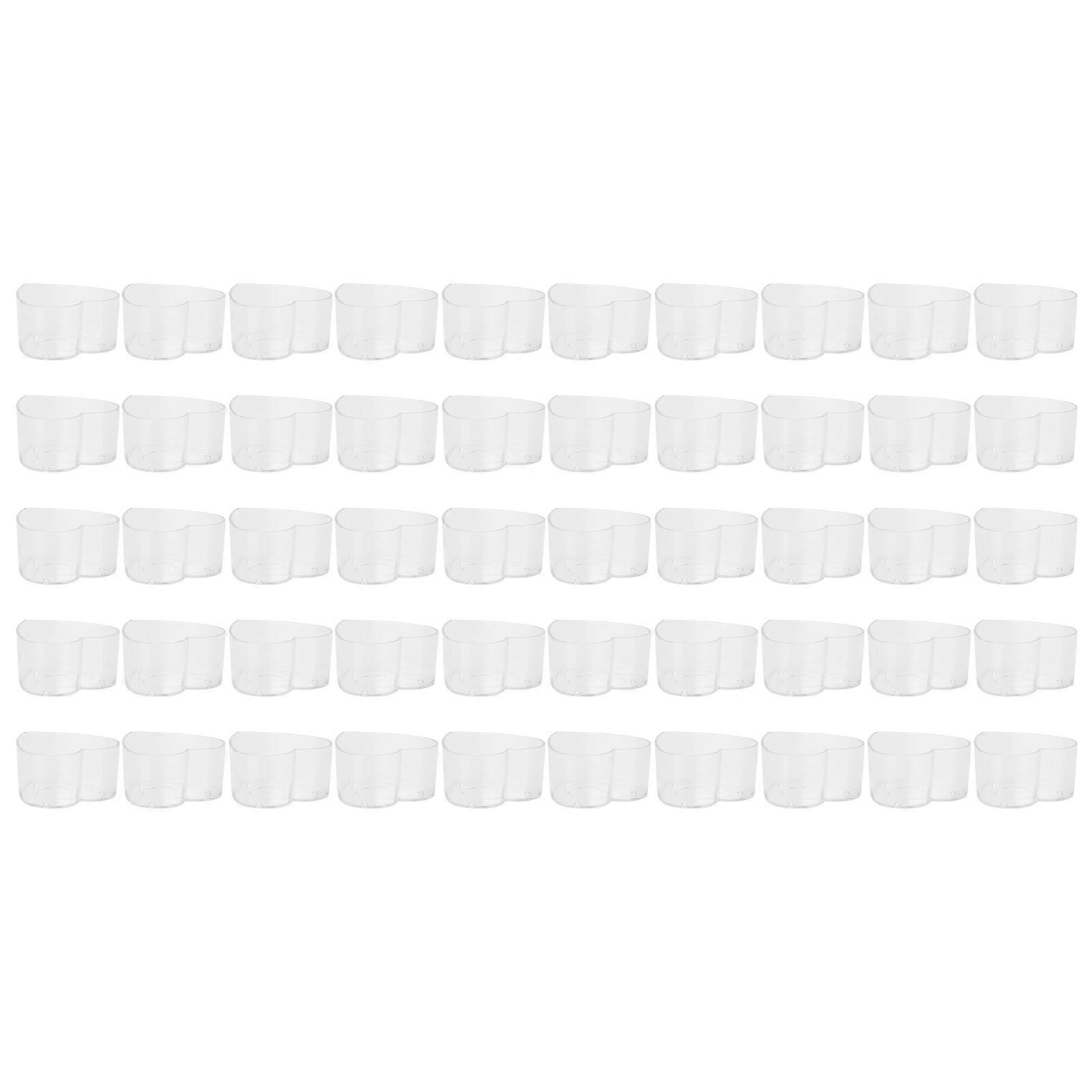 50Pcs DIY Plastic Candle Mold Transparent Heat Resistant Candle Making Container Accessory