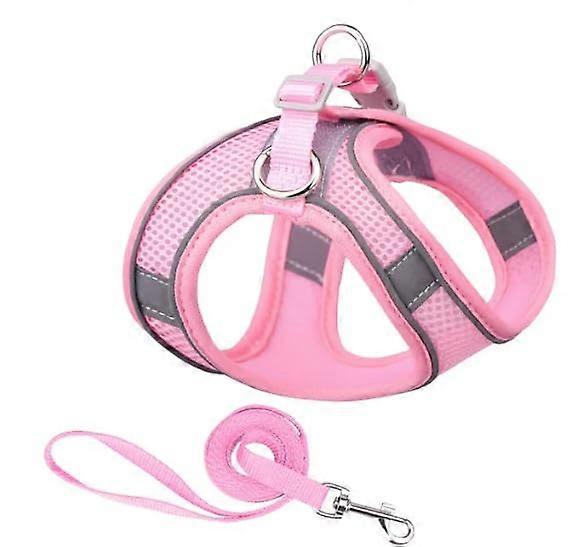 AirFlow Mesh Dog Harness Adjustable, Reflective, and Lightweight Vest for Safe and Comfortable Control Easy On/Off Design Pink