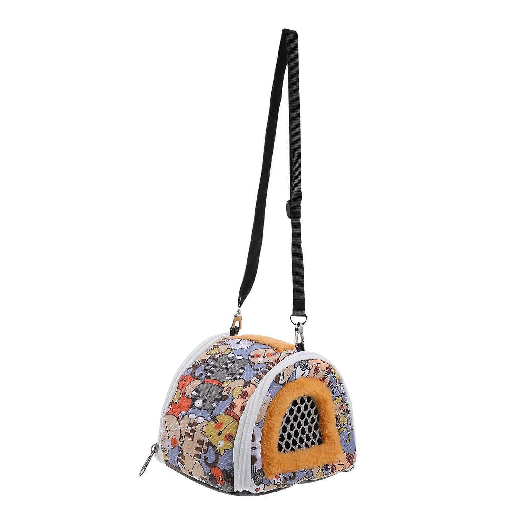 Pet Trip Bag for Small Animals, Hamster Cages and Travel Backpack, Canvas Design for Rabbits, Ferrets, and Hedgehogs