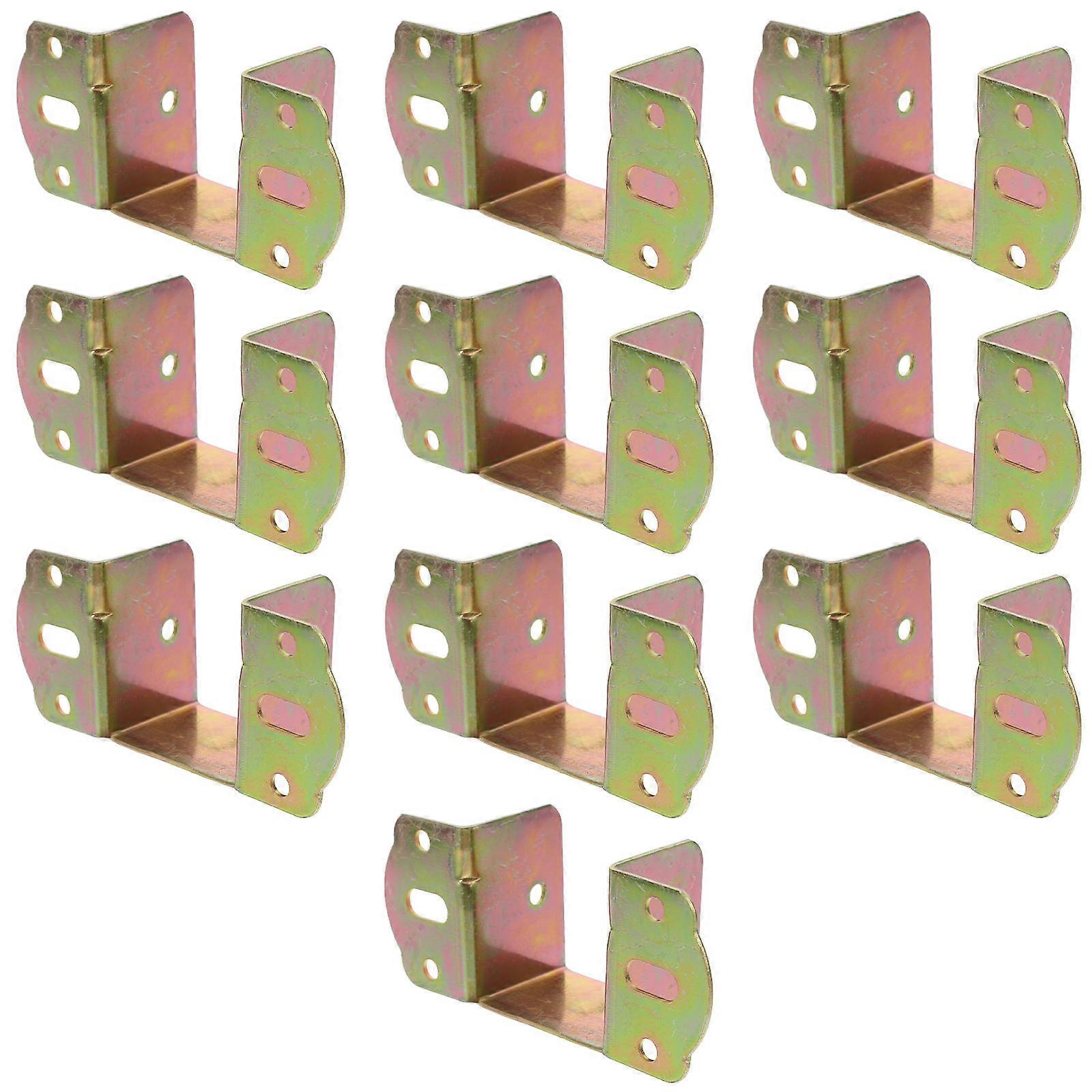 Wood Fence Mounting Brackets Metal Fence Post Bracket Deck Railings Galvanized Iron Professionals 1.57x1.34inch 10Pcs