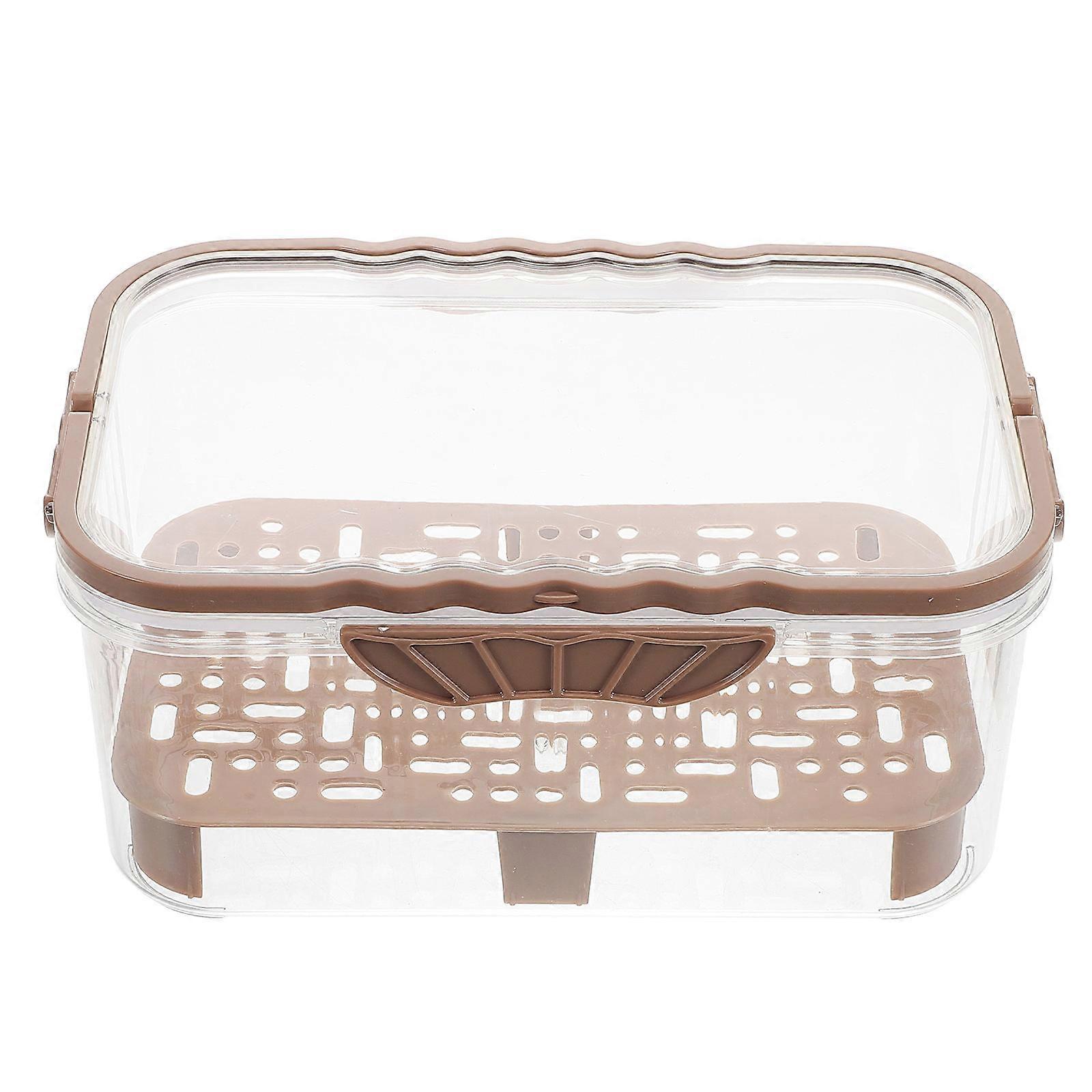 Snackle Box Container Ice Chilled Camping Food Container Leakproof Picnic Storage Cooler With Handles Portable Plastic For Picnic 1Pack