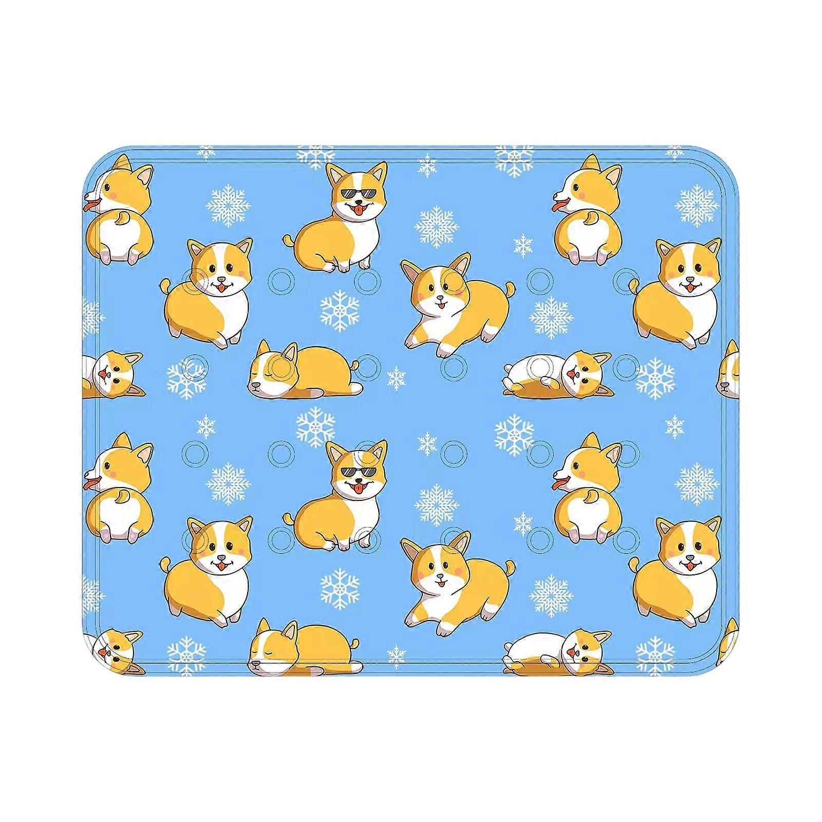Cooling Mat for Dogs and Cats, Soft Pet Ice Pad, 50 x 60 cm (Blue)