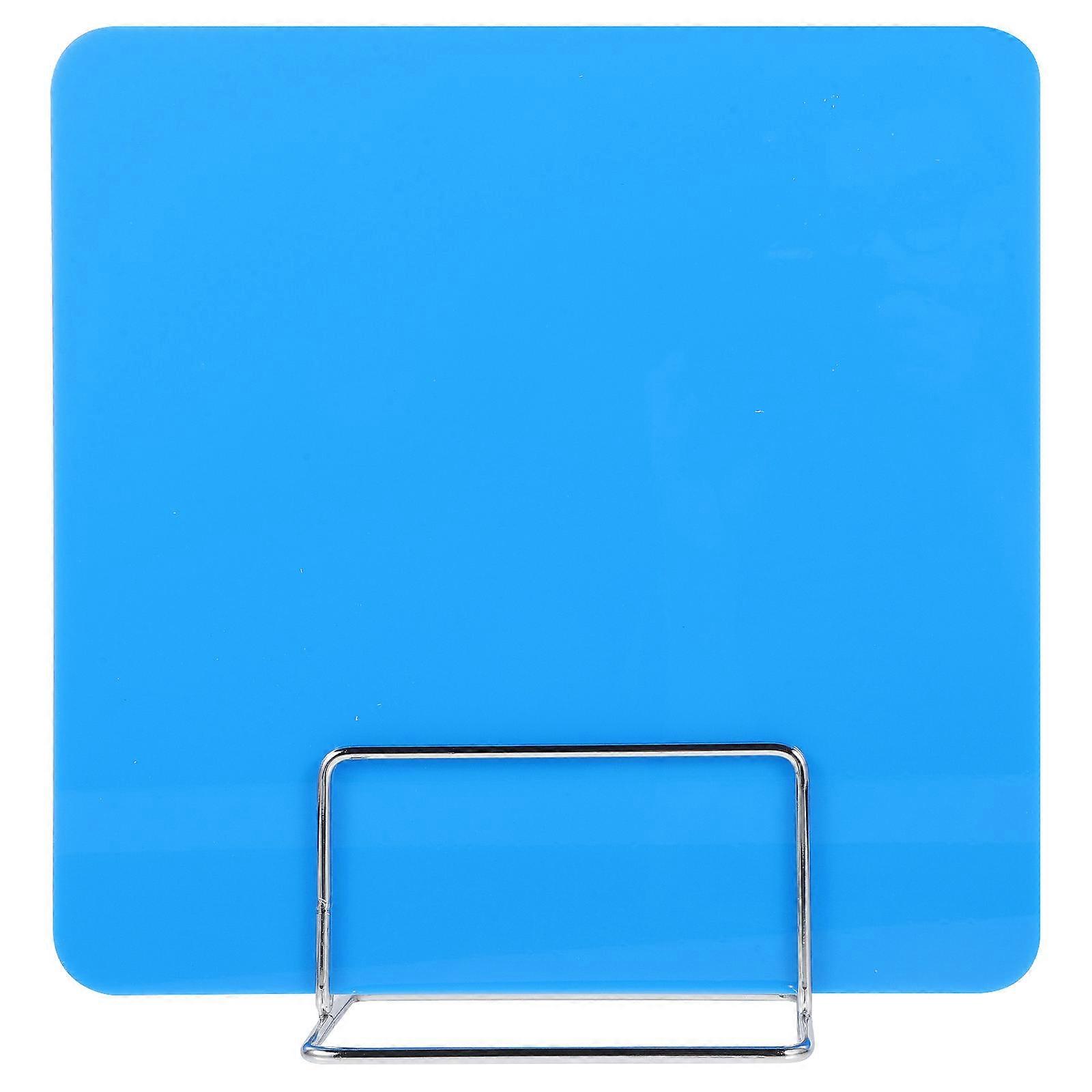 Blue Countertop Sneeze Guard for School Desks and Offices to Protect Students Privacy Shield Board