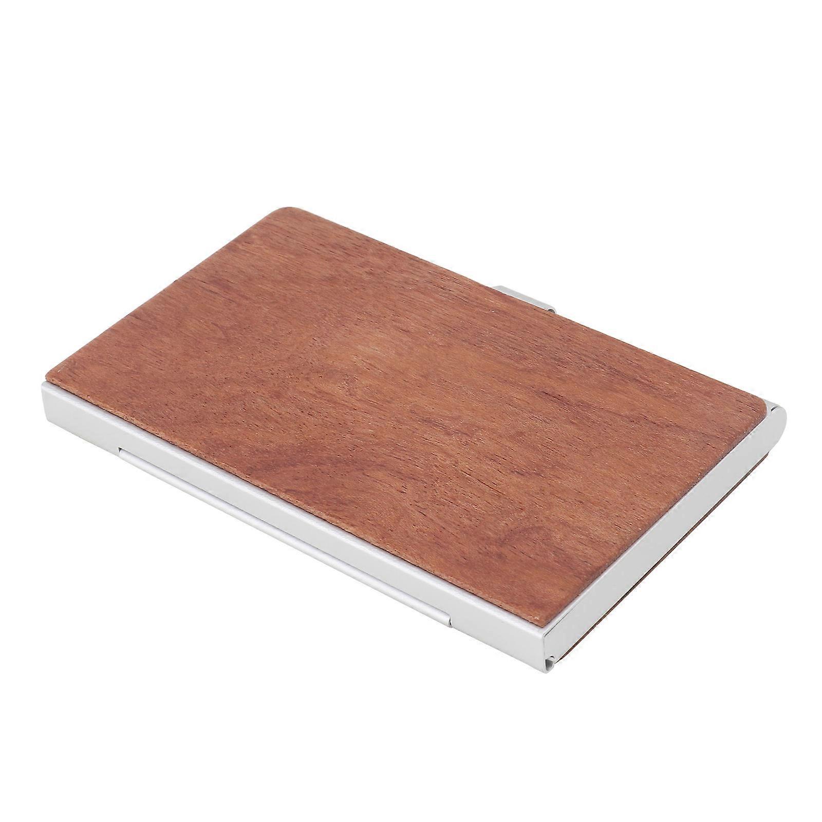 Portable Business Card Holder in Chocolate Stainless Steel for Storage 1pc