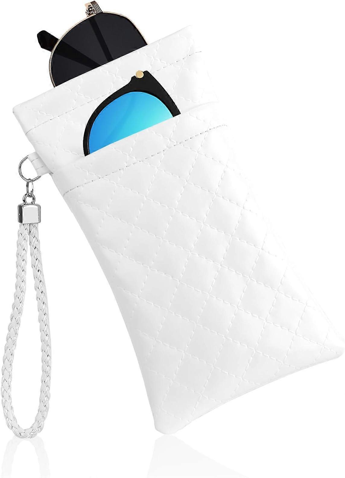 1Piece Double Layer Glasses Case, Soft Portable Leather Glasses Bag