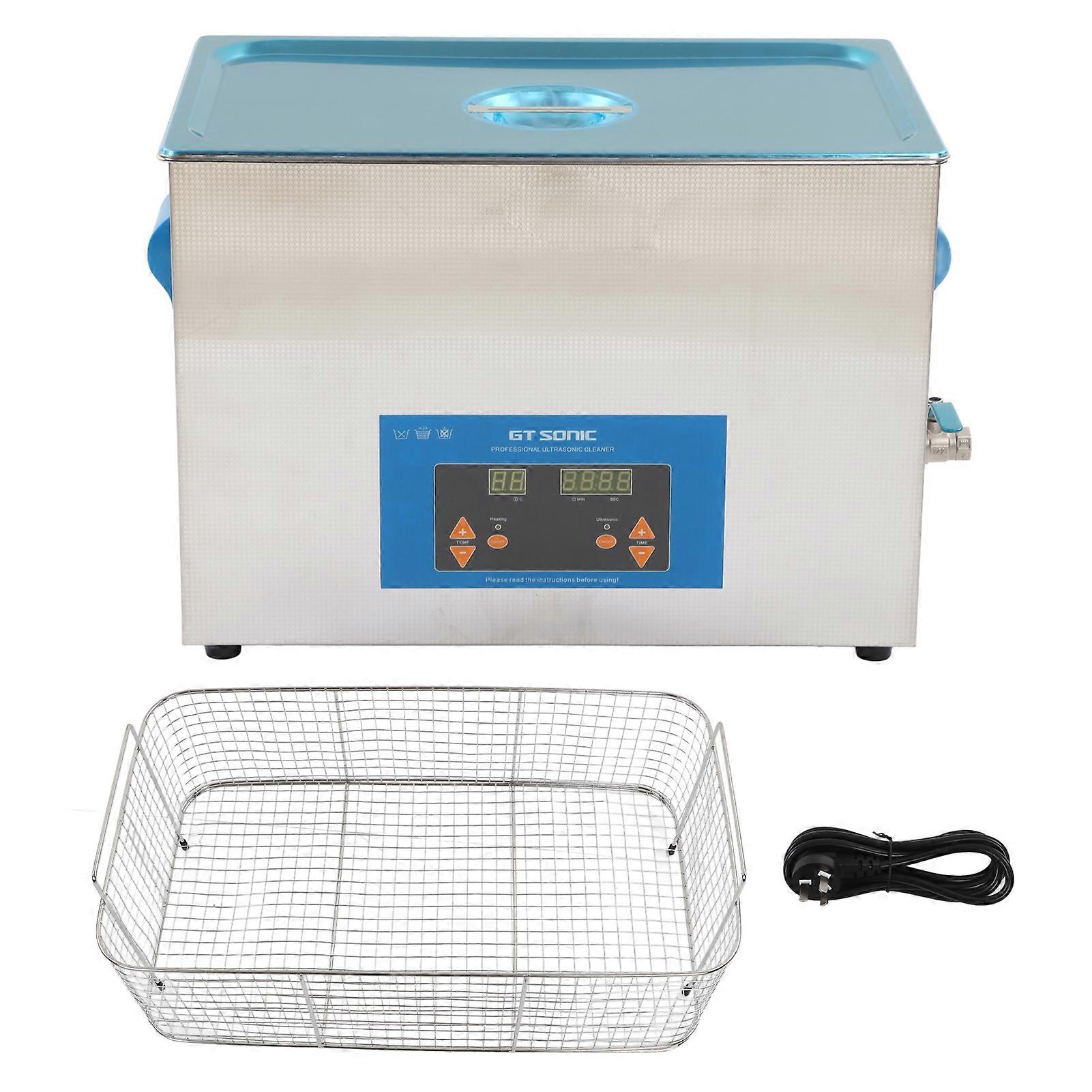 Ultrasonic Cleaner Stainless Steel Heating Function Ultrasonic Cleaning Machine 40KHz 27L 500W AU Plug 220‑240V