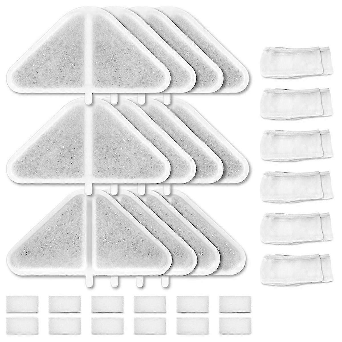 12 ensembles de filtres de remplacement pour 230 oz / 7 L de fontaine d’eau pour chien Filtres de fontaine d’eau pour chat Remplacement de filtres de fontaine pour animaux de compagnie