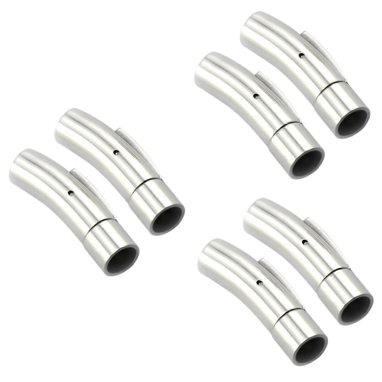 Leather Cord End Caps, Leather Cord Ends, Necklace Strap, Magnetic Clasps, Pack of 6