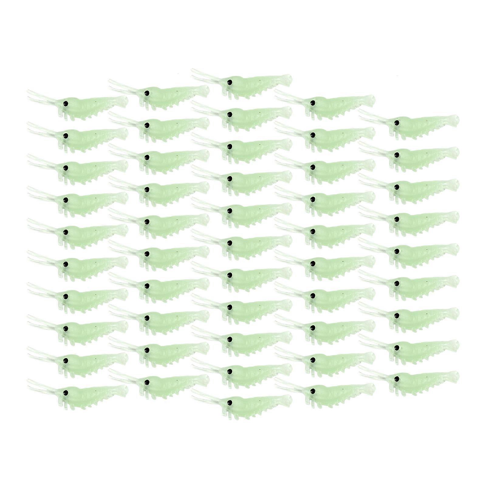 50Pcs Garnelenköder Haken Weiche Garnelen Angelköder Weiche Köder Weiche Garnelen Köder Angelköder Künstliche Köder Mehrfarbig