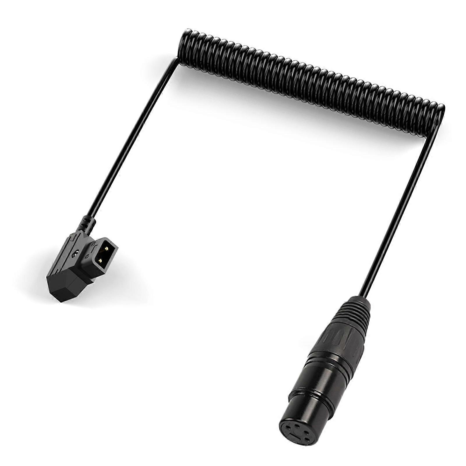 Easy to Use Coiled Power Cable Featuring D Tap toXLR Power Cable for Videography Gear Professional Camera Accessory Multicolor