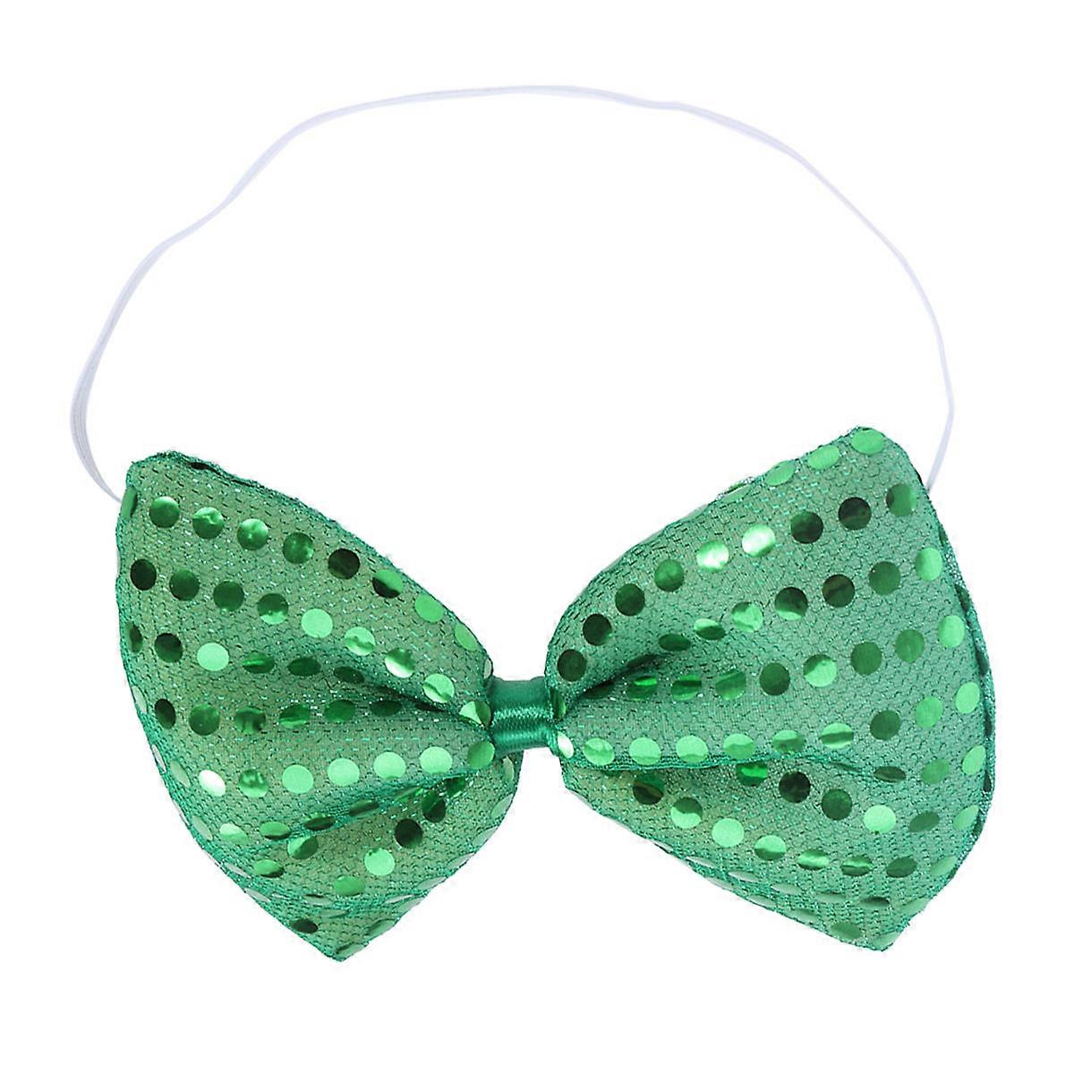 Adjustable Pre-Tied Sequin Bowtie for Formal Occasions Green Men and Women 1Set