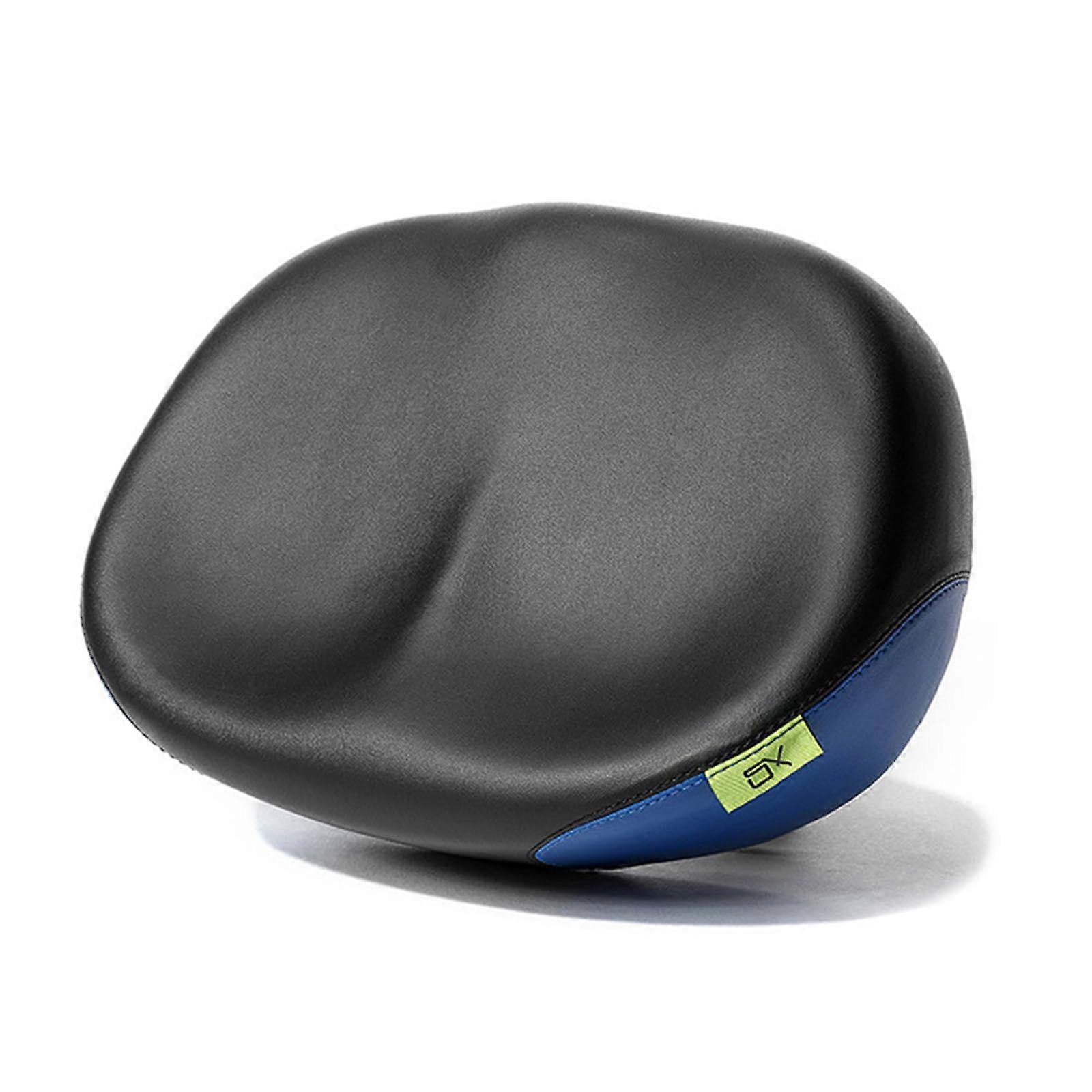 Noseless Bicycle Seat Saddle for Comfortable Riding - Water-Repellent Anatomical Cushion for Hybrid Bikes, Blue