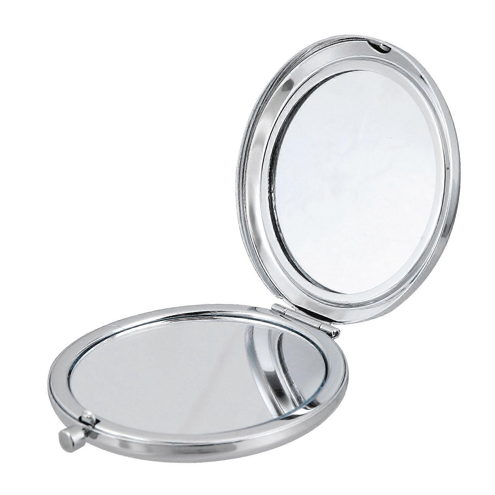 Miroir compact rond pliable à double face